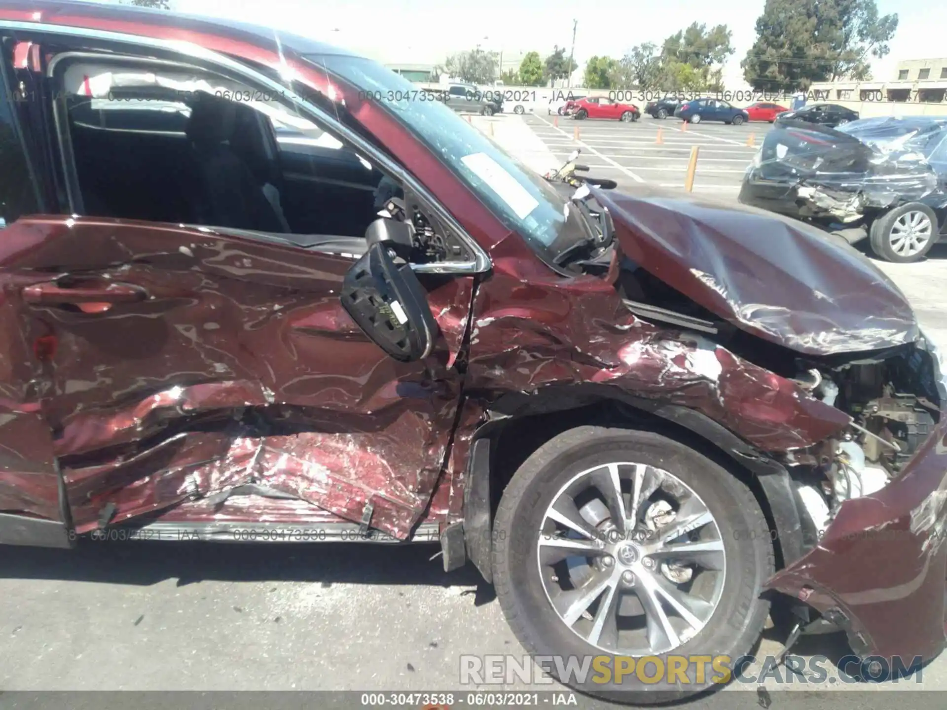 6 Photograph of a damaged car 5TDBZRFH4KS977125 TOYOTA HIGHLANDER 2019