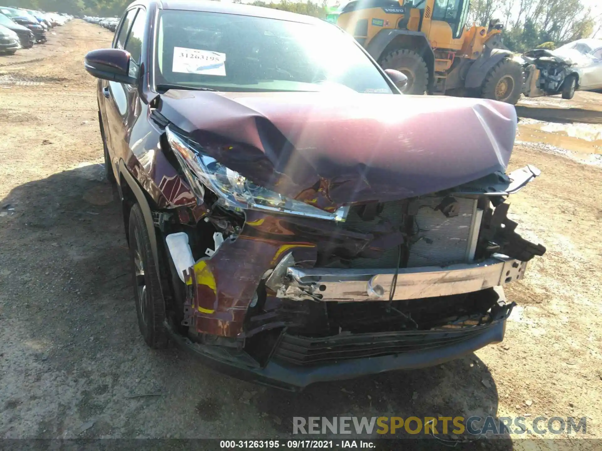 6 Photograph of a damaged car 5TDBZRFH4KS987279 TOYOTA HIGHLANDER 2019