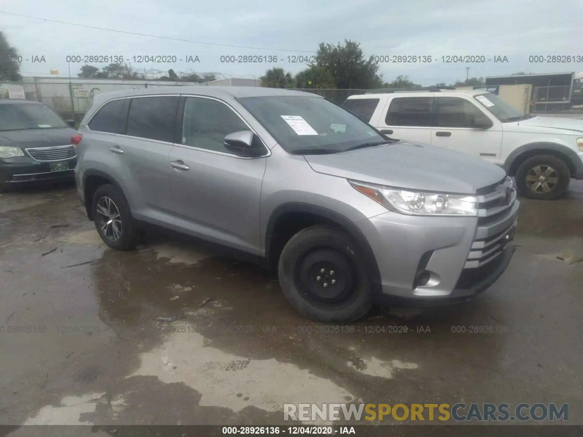 1 Photograph of a damaged car 5TDBZRFH5KS960477 TOYOTA HIGHLANDER 2019