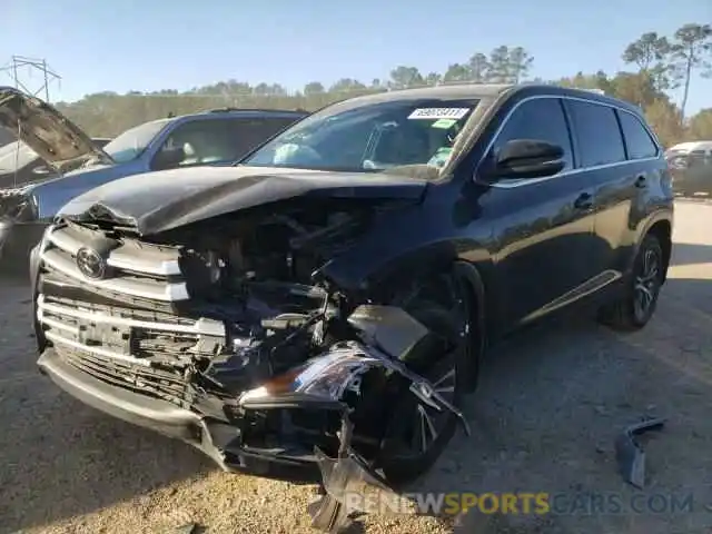 2 Photograph of a damaged car 5TDBZRFH5KS961094 TOYOTA HIGHLANDER 2019