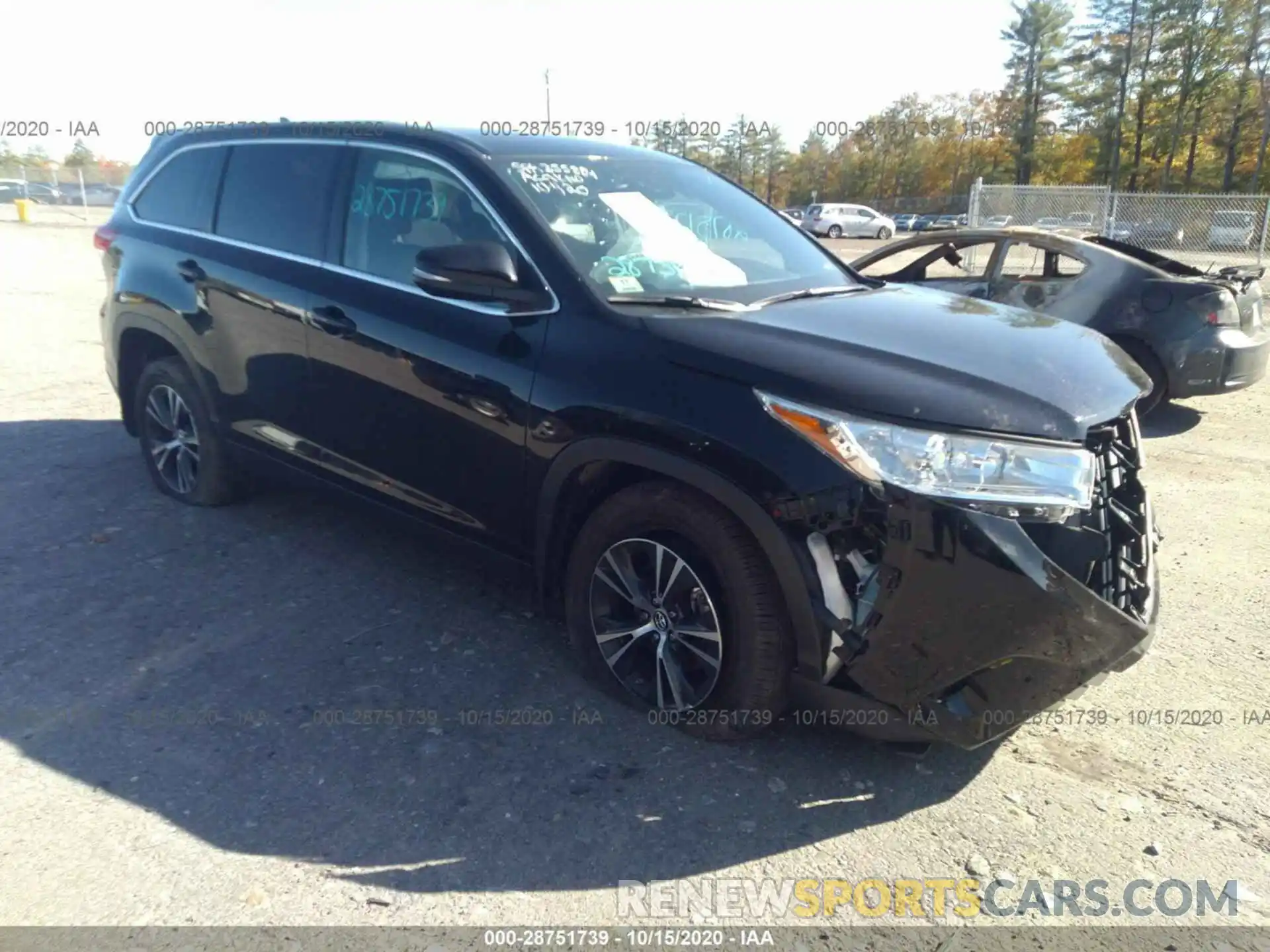 1 Photograph of a damaged car 5TDBZRFH6KS733749 TOYOTA HIGHLANDER 2019