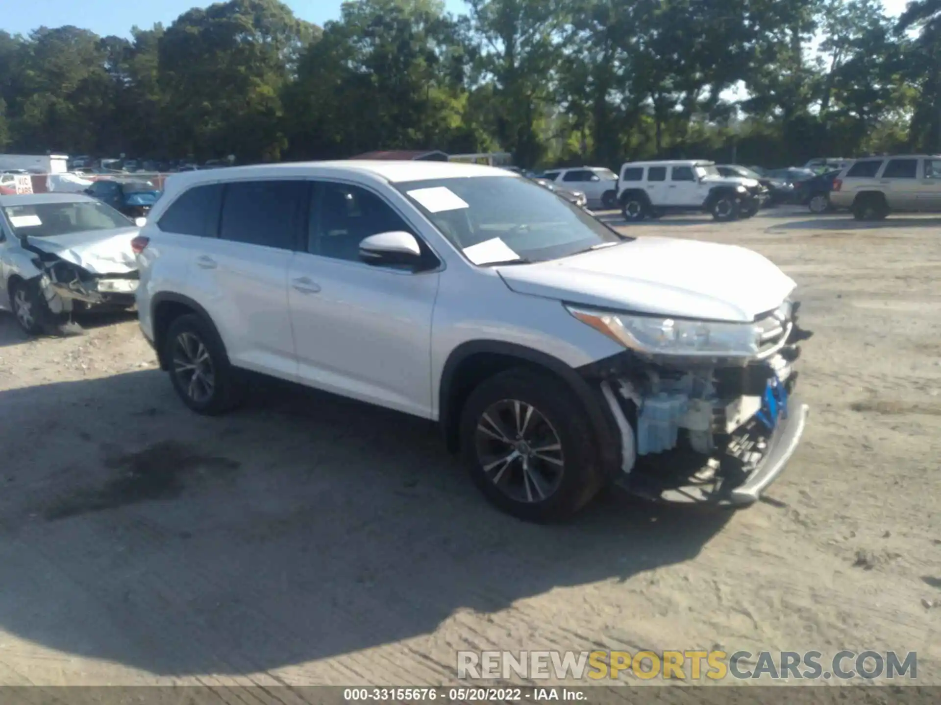 1 Photograph of a damaged car 5TDBZRFH6KS924782 TOYOTA HIGHLANDER 2019