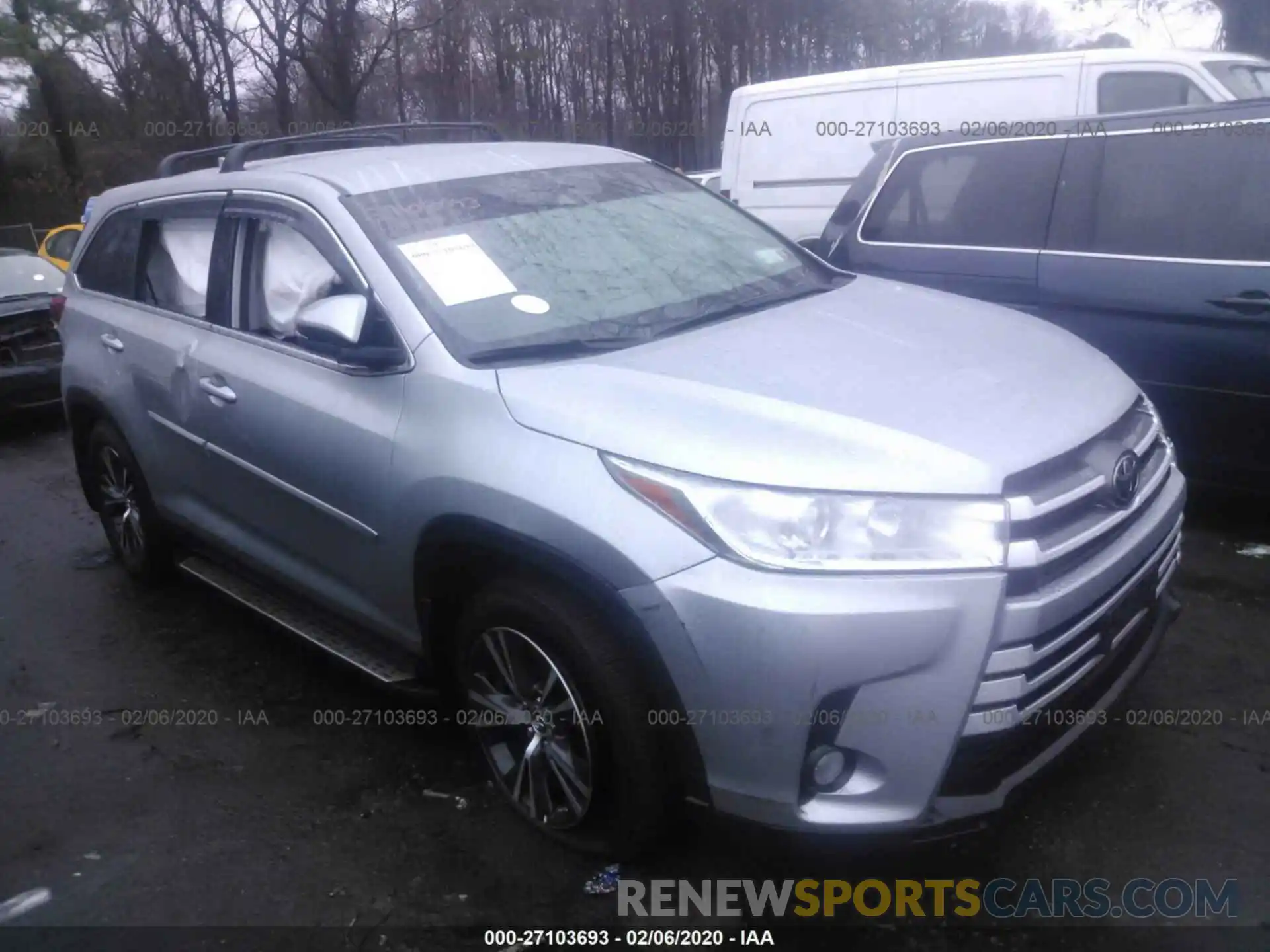 1 Photograph of a damaged car 5TDBZRFH6KS936995 TOYOTA HIGHLANDER 2019