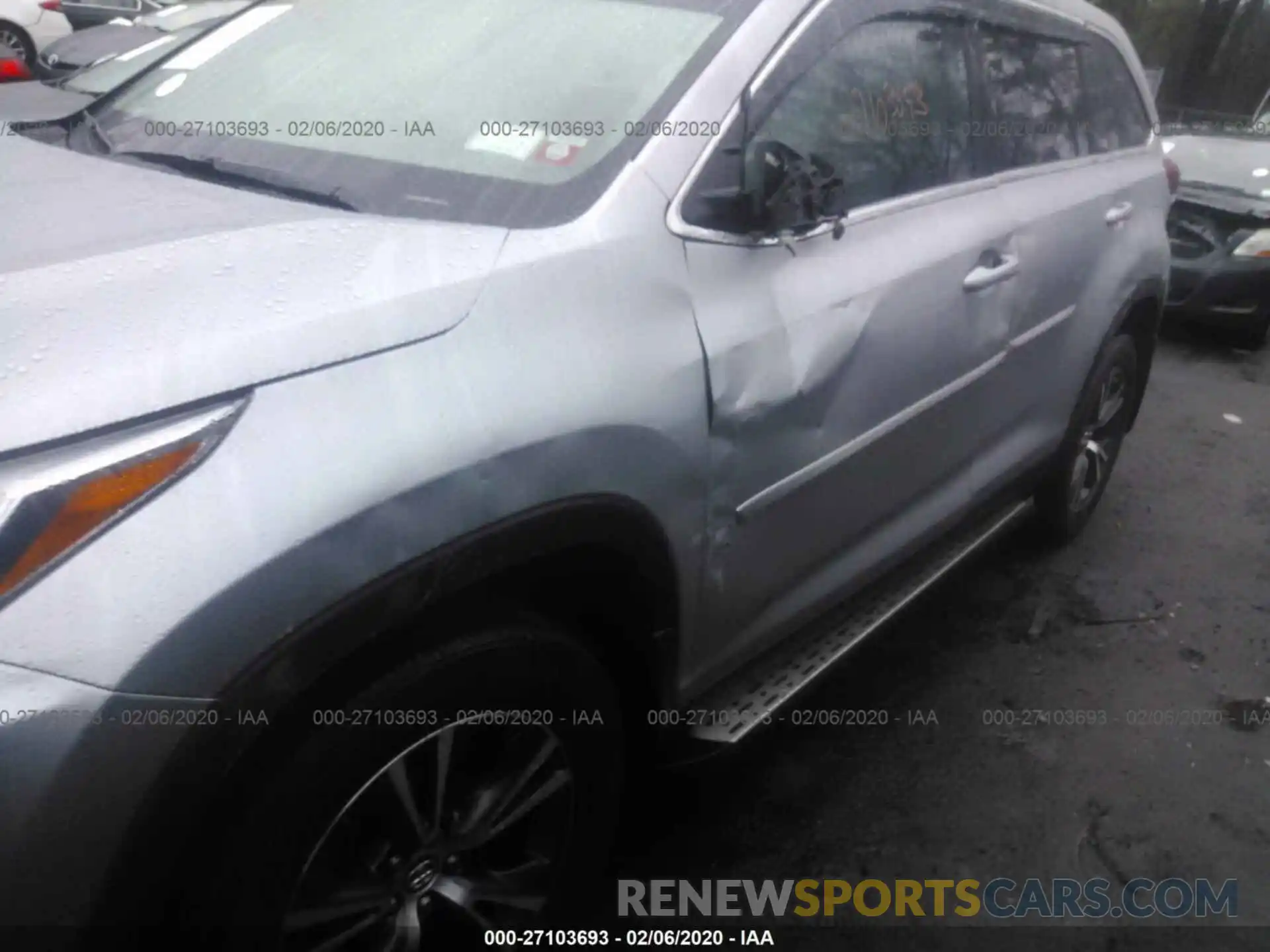 6 Photograph of a damaged car 5TDBZRFH6KS936995 TOYOTA HIGHLANDER 2019