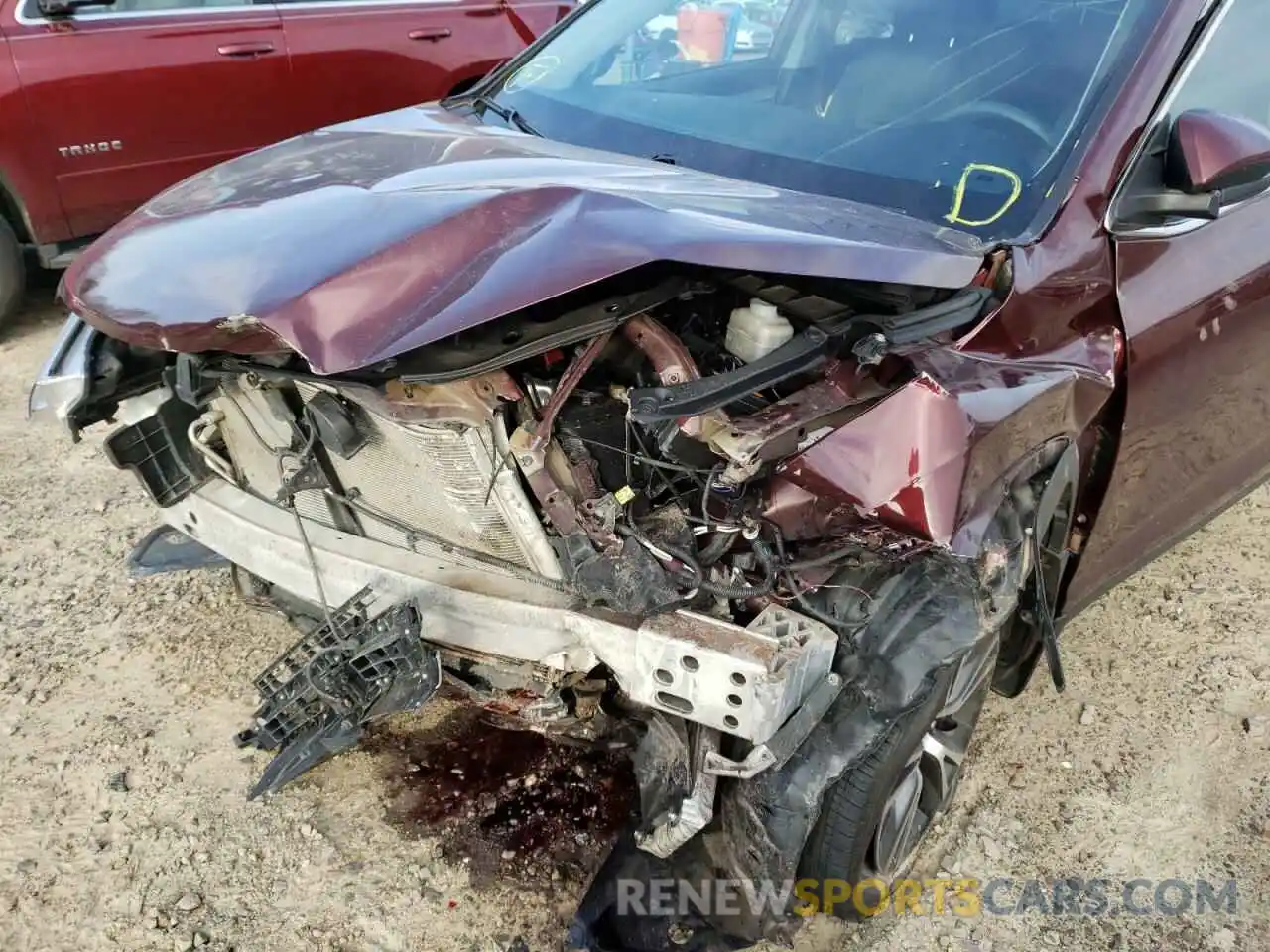 9 Photograph of a damaged car 5TDBZRFH6KS962917 TOYOTA HIGHLANDER 2019