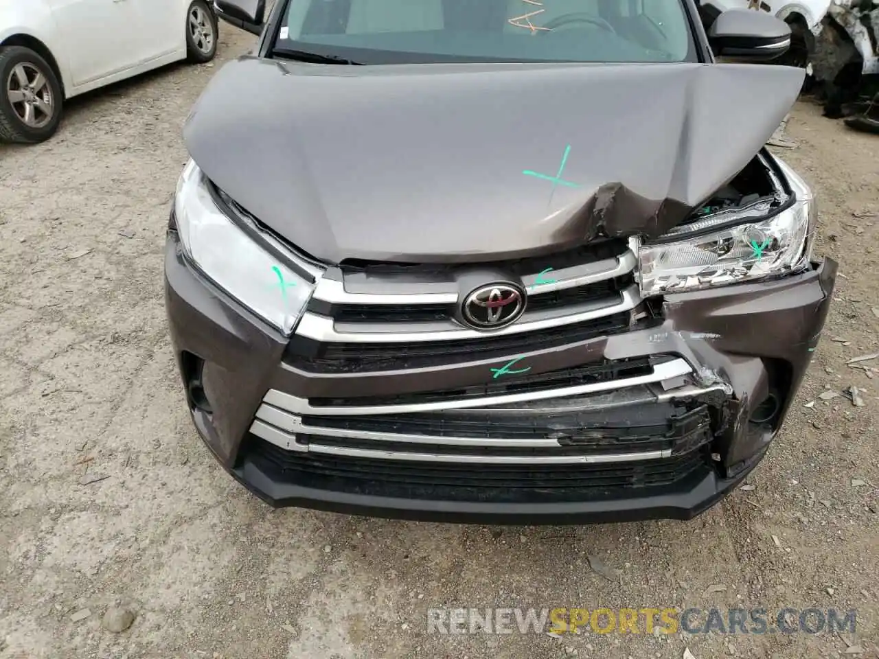 7 Photograph of a damaged car 5TDBZRFH7KS726809 TOYOTA HIGHLANDER 2019