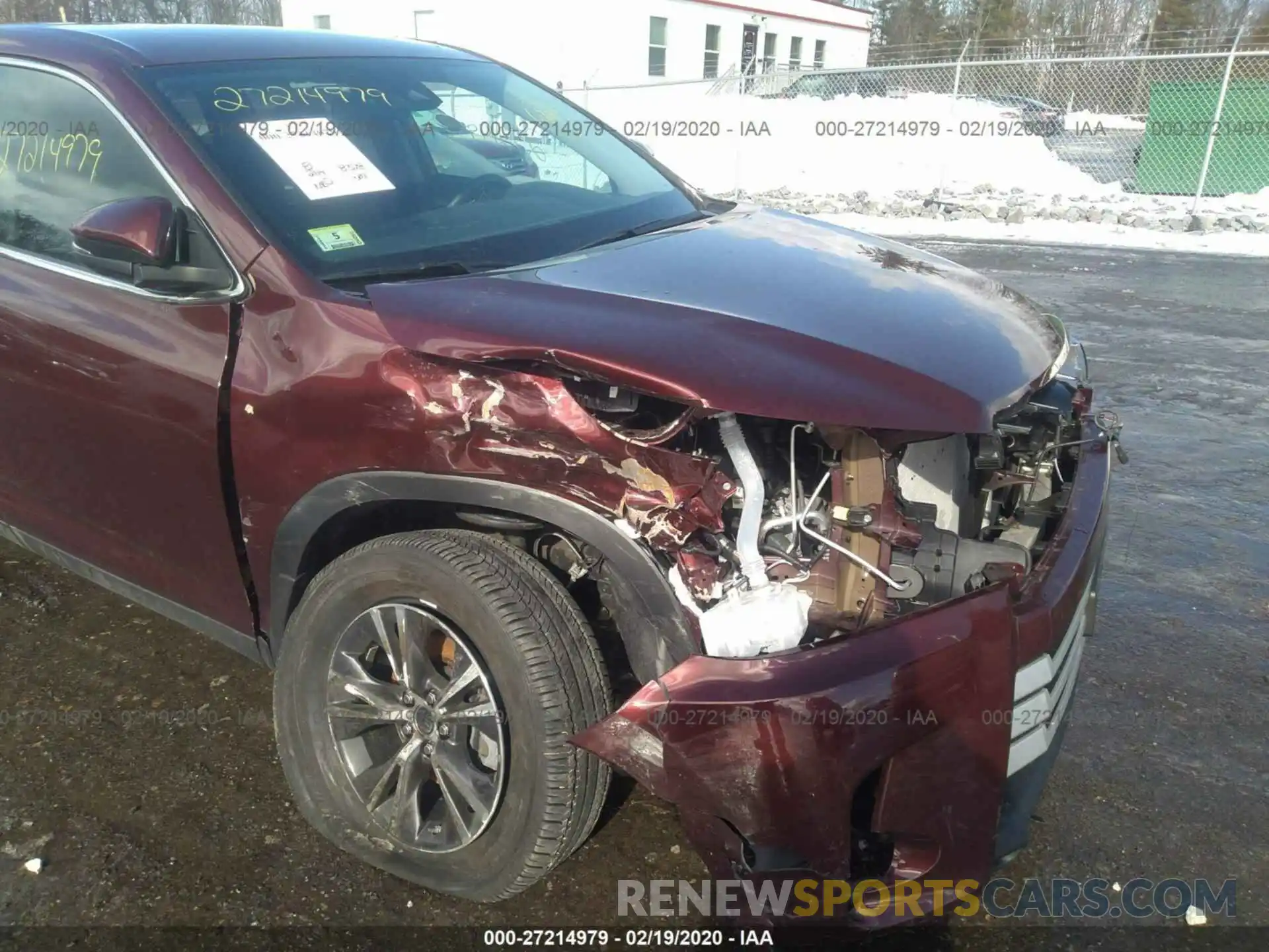 6 Photograph of a damaged car 5TDBZRFH8KS915632 TOYOTA HIGHLANDER 2019