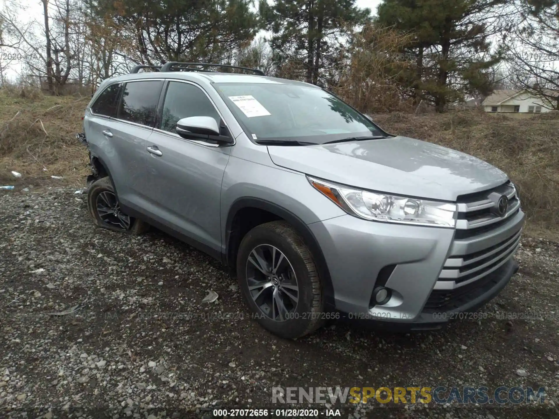 1 Photograph of a damaged car 5TDBZRFH8KS933497 TOYOTA HIGHLANDER 2019