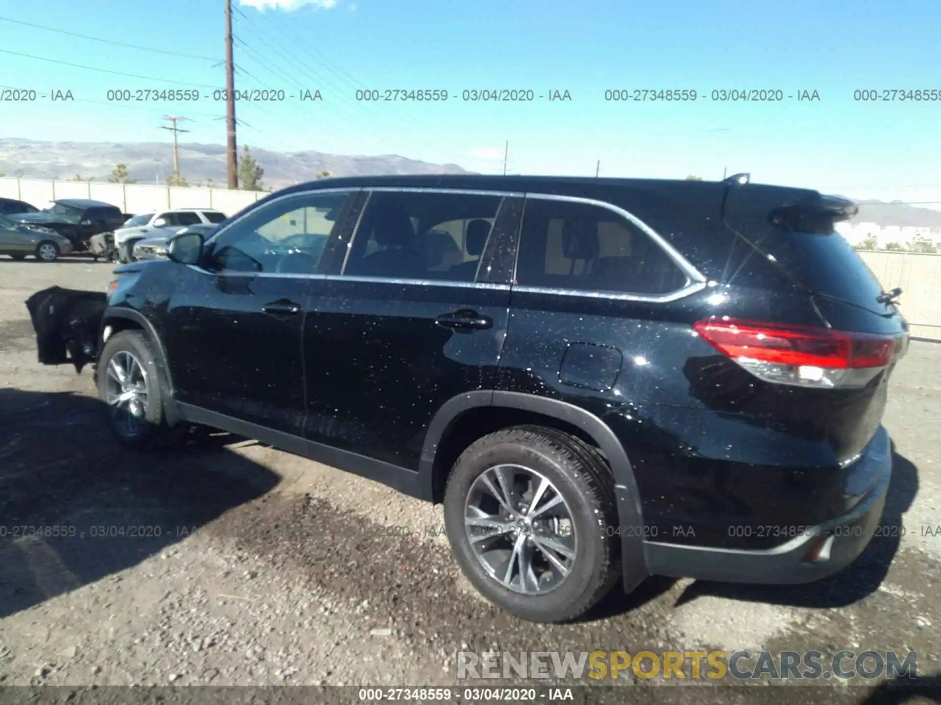 3 Photograph of a damaged car 5TDBZRFH8KS947299 TOYOTA HIGHLANDER 2019