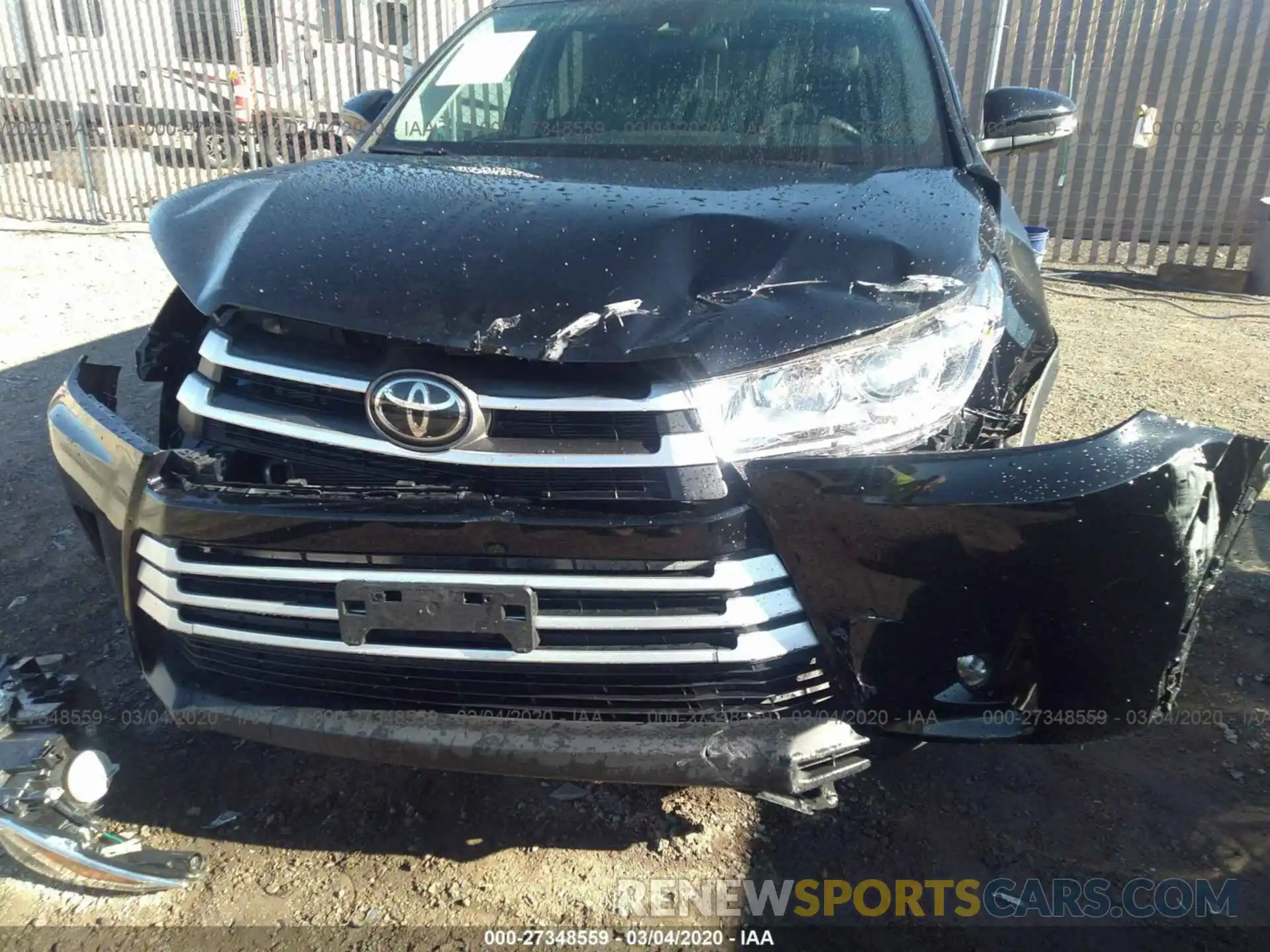 6 Photograph of a damaged car 5TDBZRFH8KS947299 TOYOTA HIGHLANDER 2019