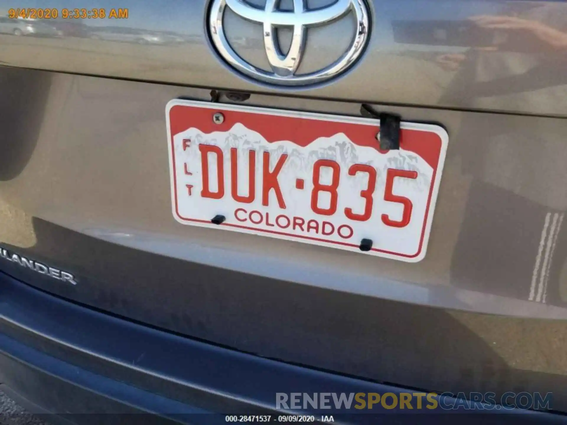 5 Photograph of a damaged car 5TDBZRFH8KS961171 TOYOTA HIGHLANDER 2019