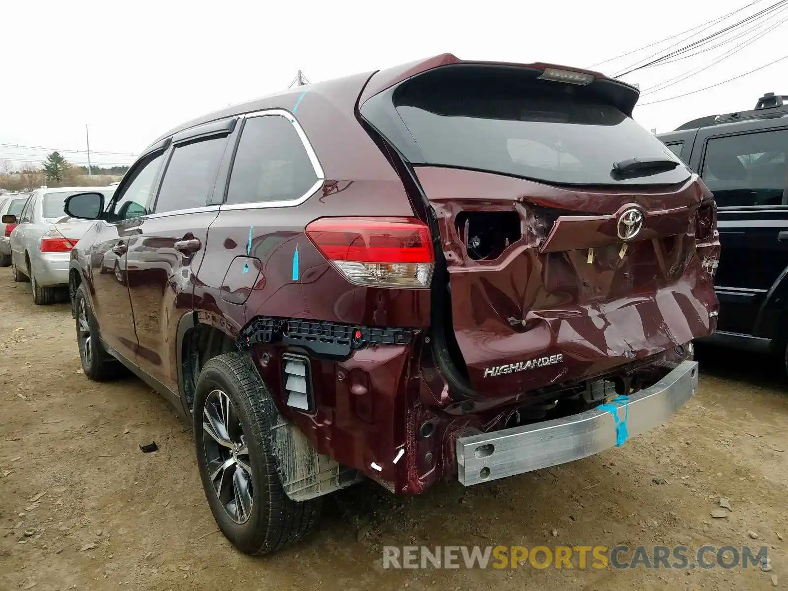 3 Фотография поврежденного автомобиля 5TDBZRFH8KS968816 TOYOTA HIGHLANDER 2019