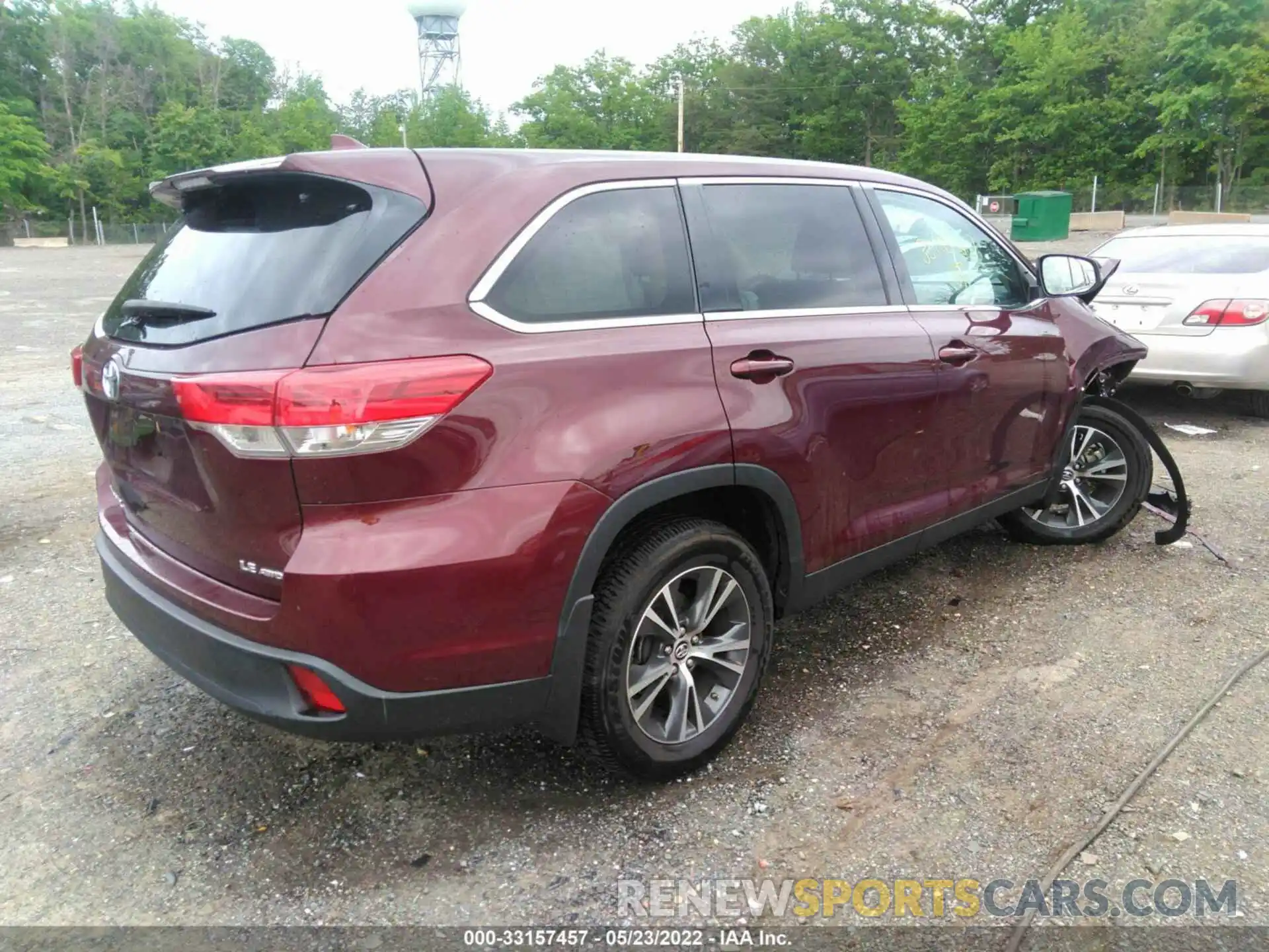 4 Фотография поврежденного автомобиля 5TDBZRFH8KS990380 TOYOTA HIGHLANDER 2019