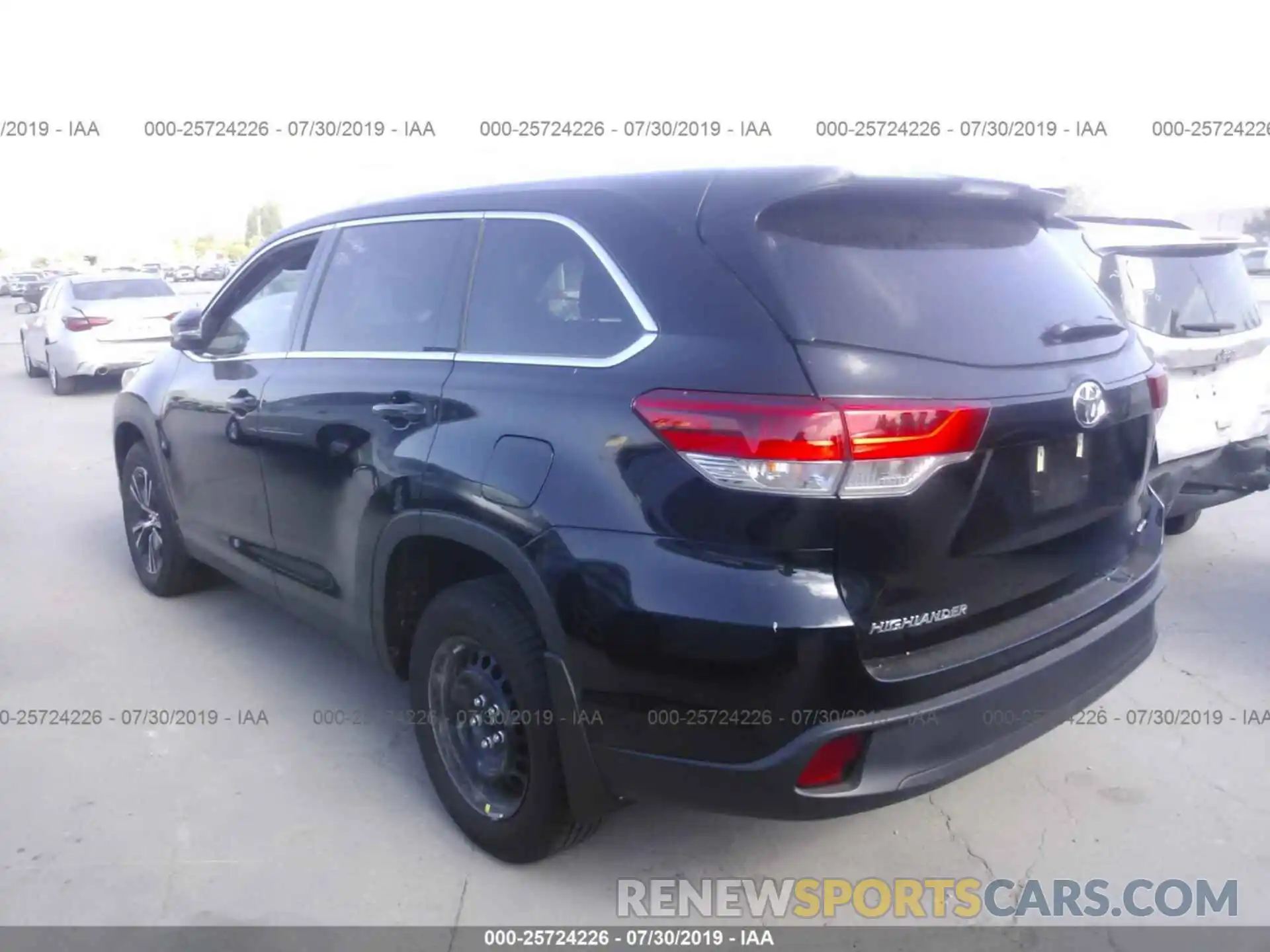 3 Photograph of a damaged car 5TDBZRFH8KS991447 TOYOTA HIGHLANDER 2019