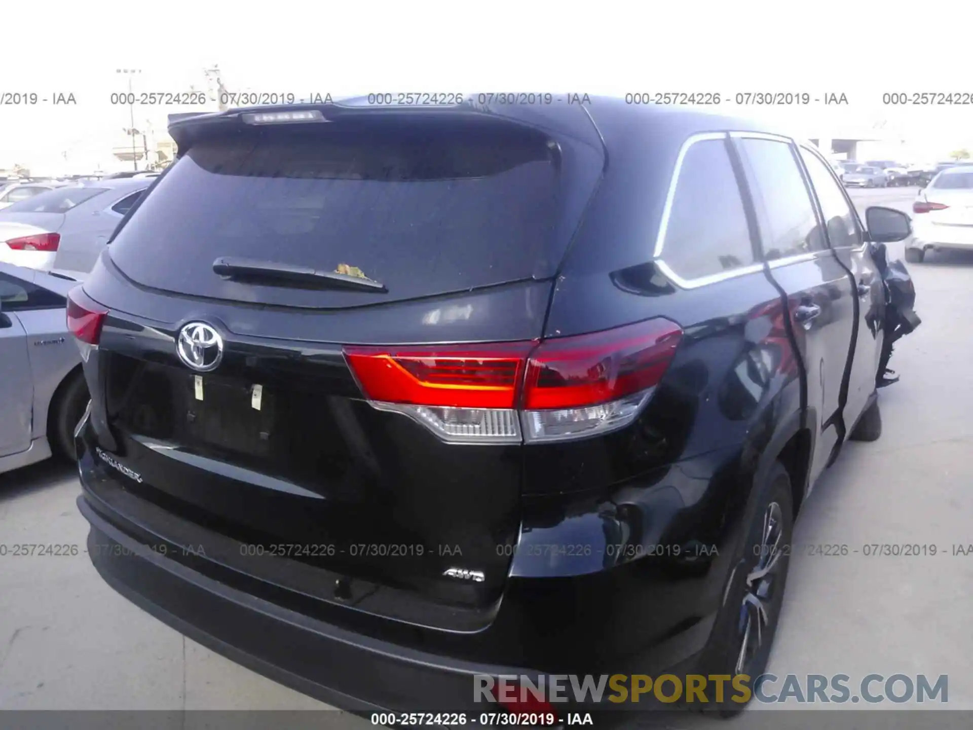 4 Фотография поврежденного автомобиля 5TDBZRFH8KS991447 TOYOTA HIGHLANDER 2019