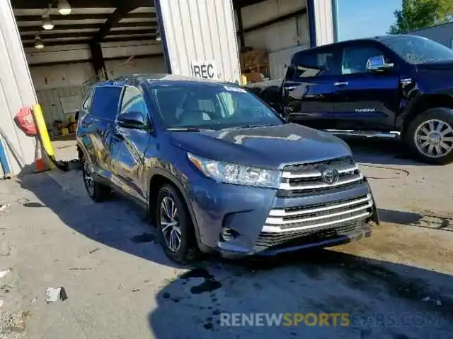 1 Photograph of a damaged car 5TDBZRFH8KS992307 TOYOTA HIGHLANDER 2019