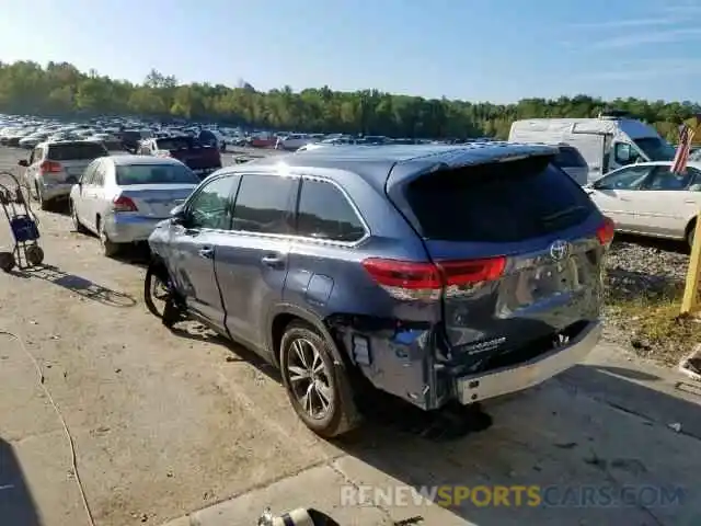 3 Photograph of a damaged car 5TDBZRFH8KS992307 TOYOTA HIGHLANDER 2019