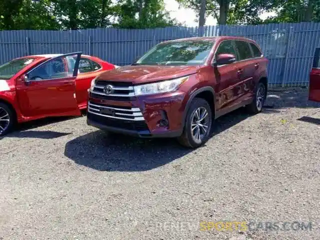 2 Photograph of a damaged car 5TDBZRFH9KS916501 TOYOTA HIGHLANDER 2019