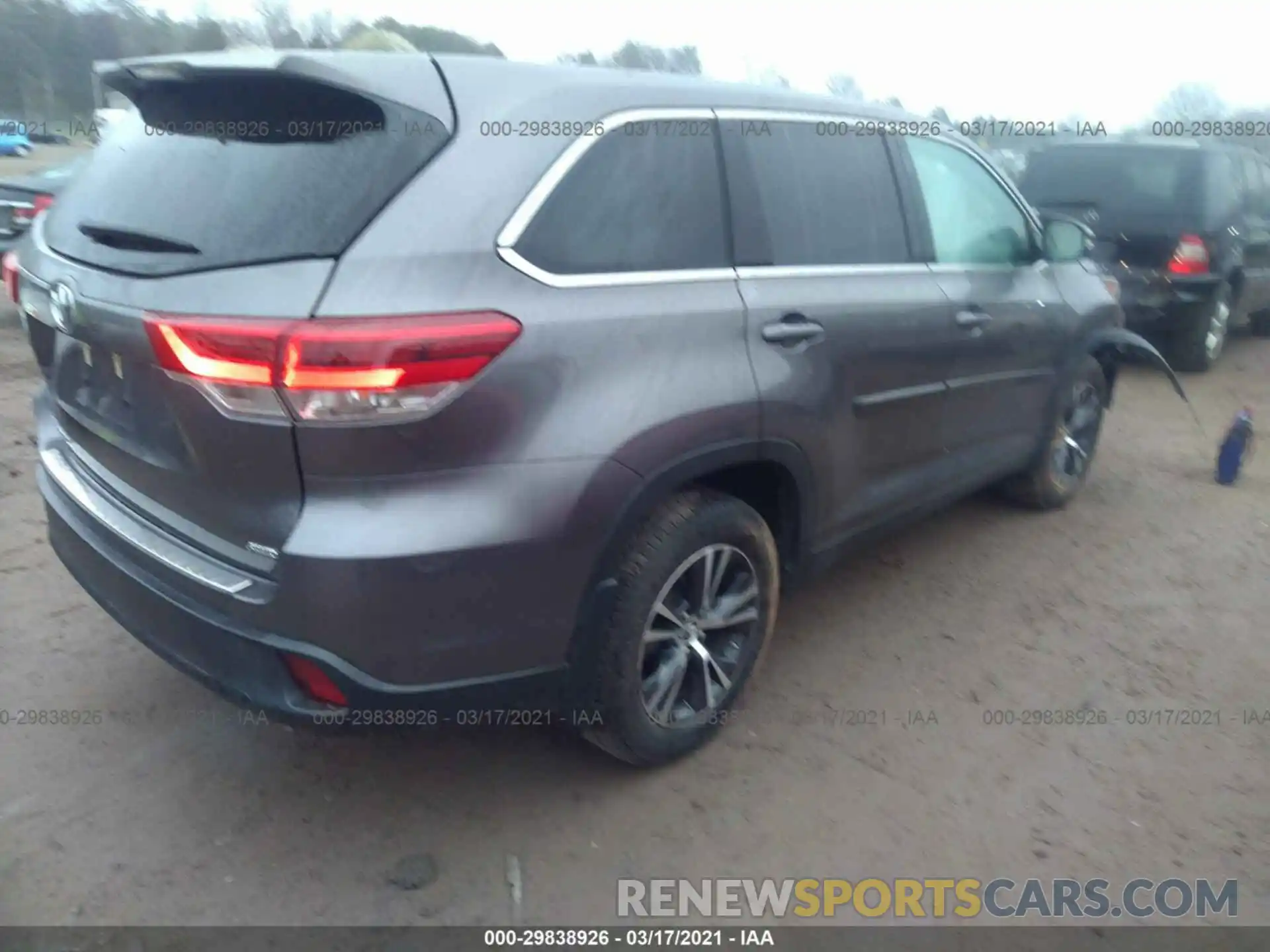 4 Фотография поврежденного автомобиля 5TDBZRFHXKS731423 TOYOTA HIGHLANDER 2019