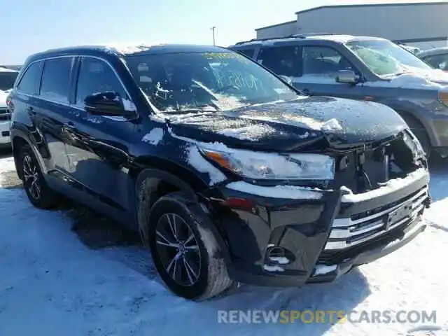 1 Photograph of a damaged car 5TDBZRFHXKS964458 TOYOTA HIGHLANDER 2019