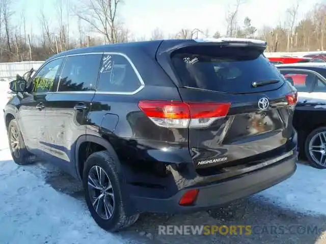 3 Photograph of a damaged car 5TDBZRFHXKS964458 TOYOTA HIGHLANDER 2019