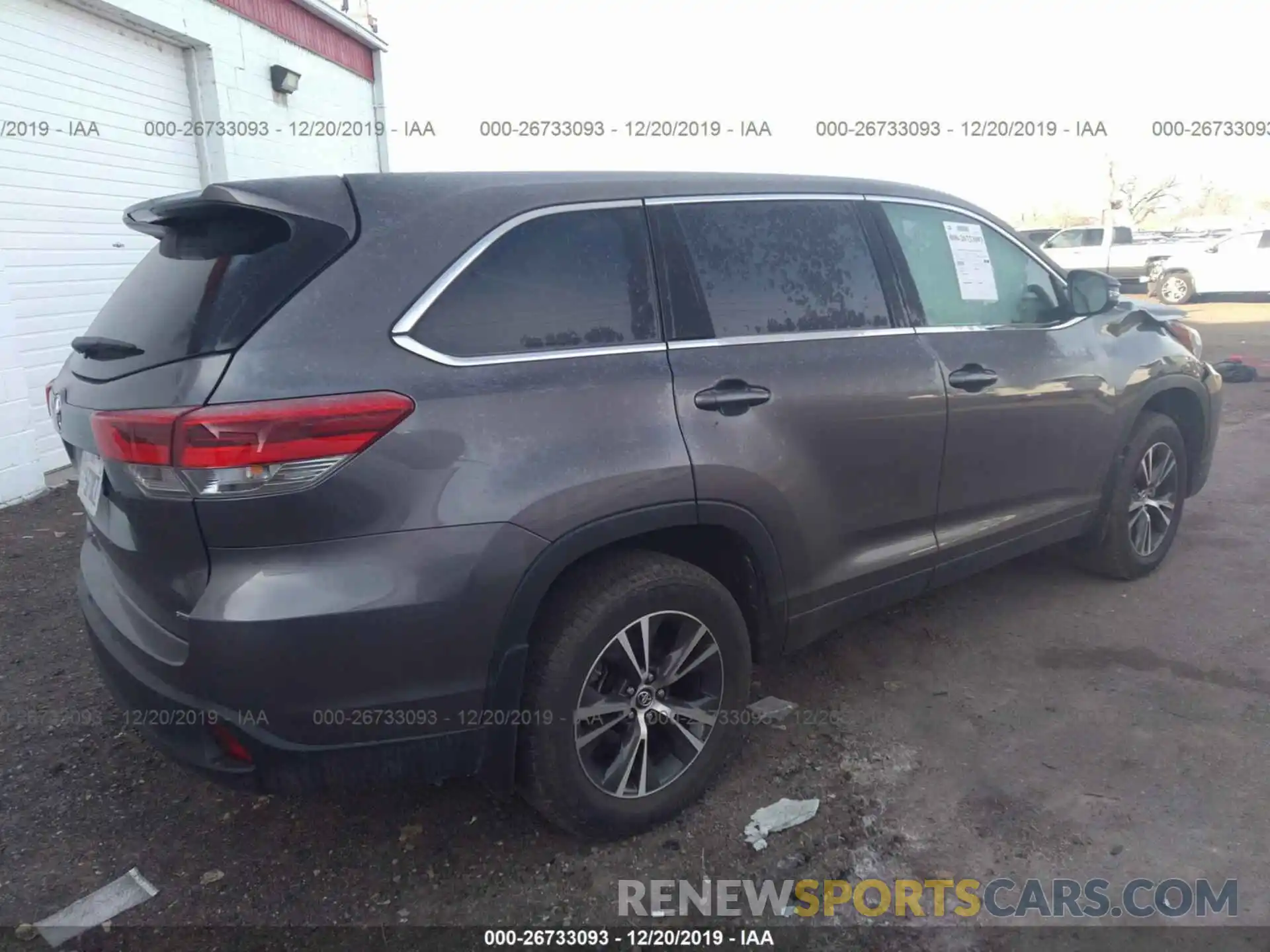 4 Фотография поврежденного автомобиля 5TDBZRFHXKS995418 TOYOTA HIGHLANDER 2019