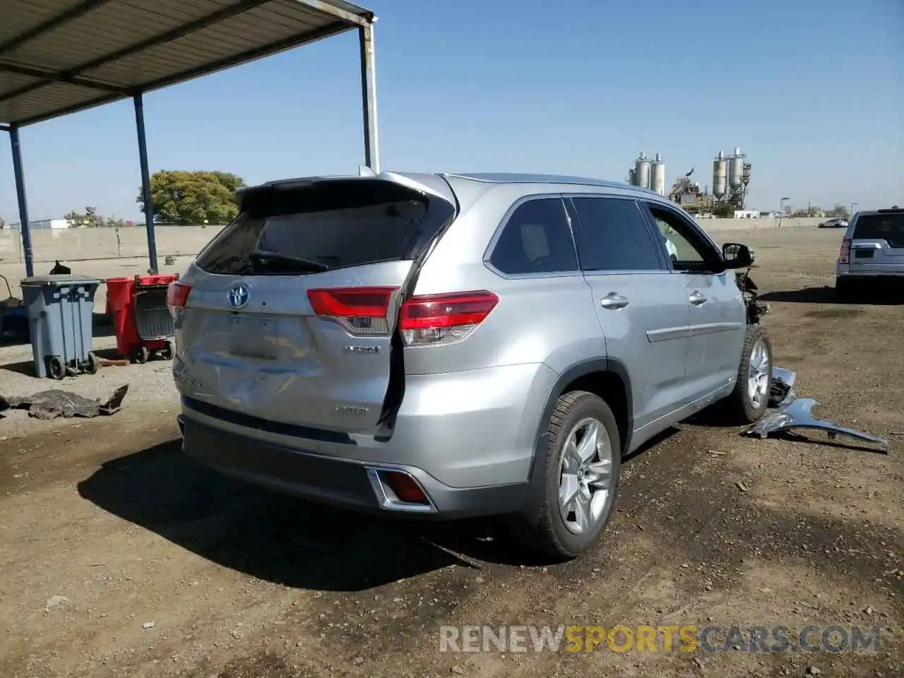 4 Фотография поврежденного автомобиля 5TDDGRFH0KS053120 TOYOTA HIGHLANDER 2019