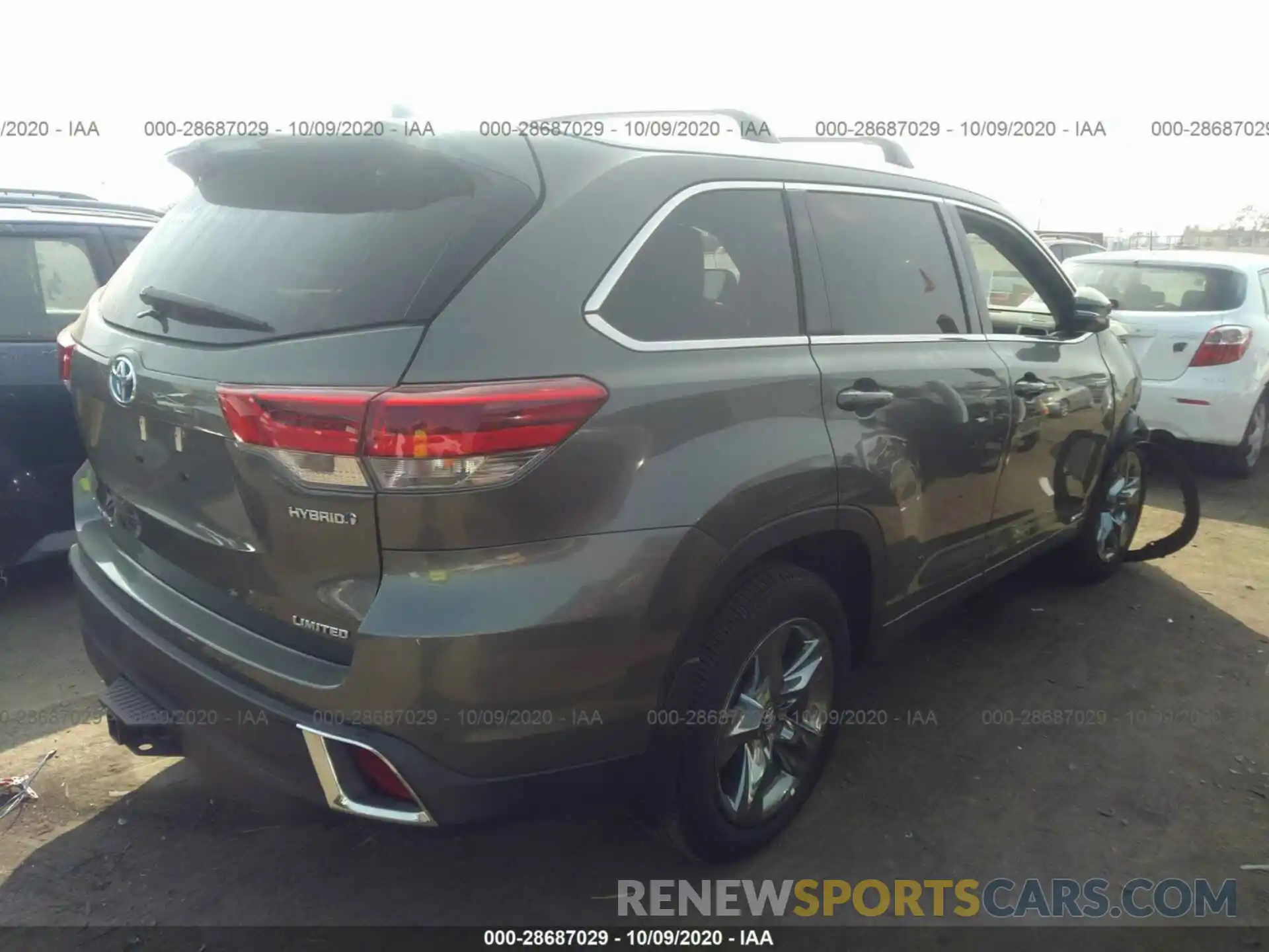 4 Фотография поврежденного автомобиля 5TDDGRFH0KS073349 TOYOTA HIGHLANDER 2019