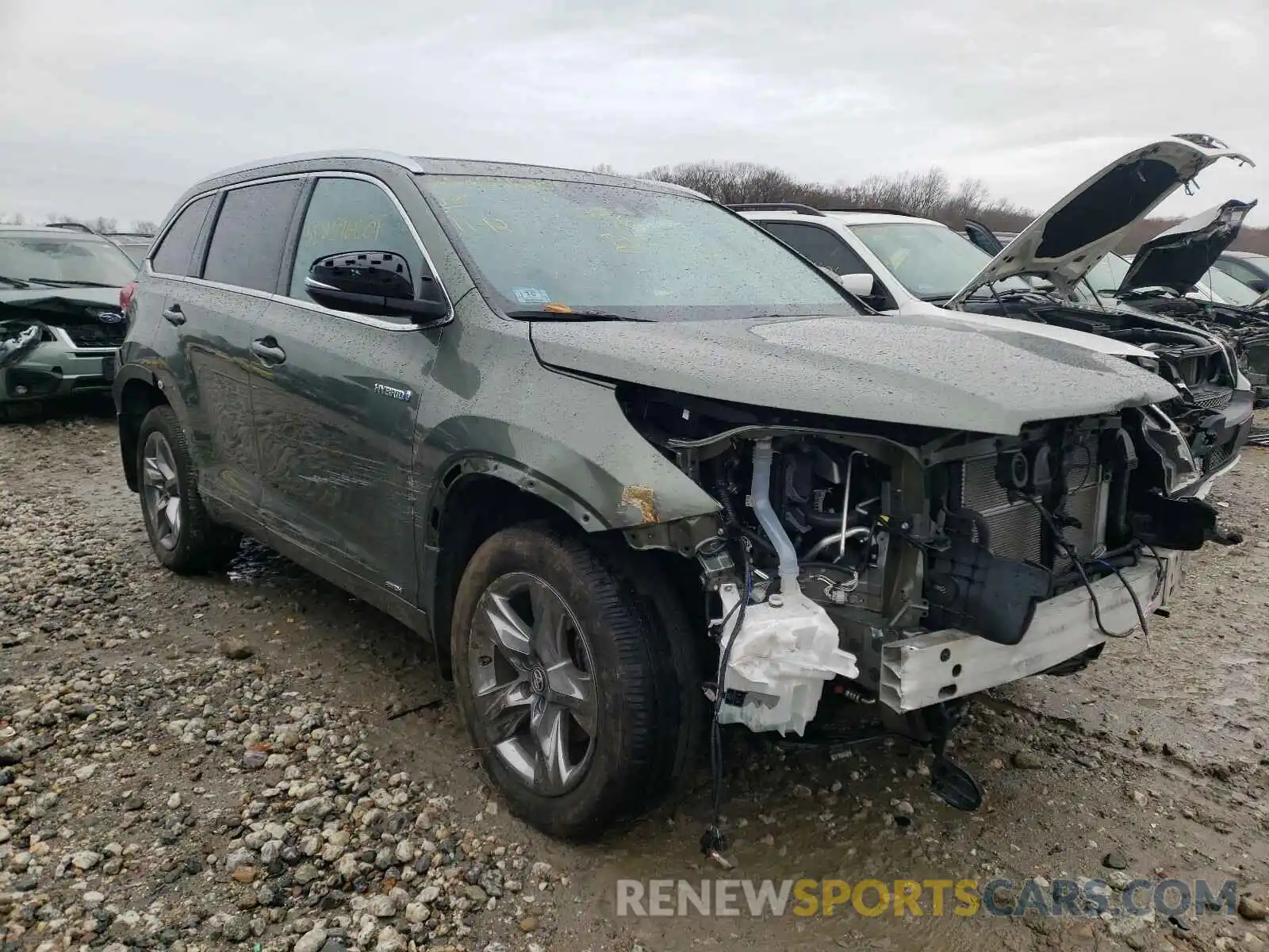 1 Photograph of a damaged car 5TDDGRFH1KS066779 TOYOTA HIGHLANDER 2019