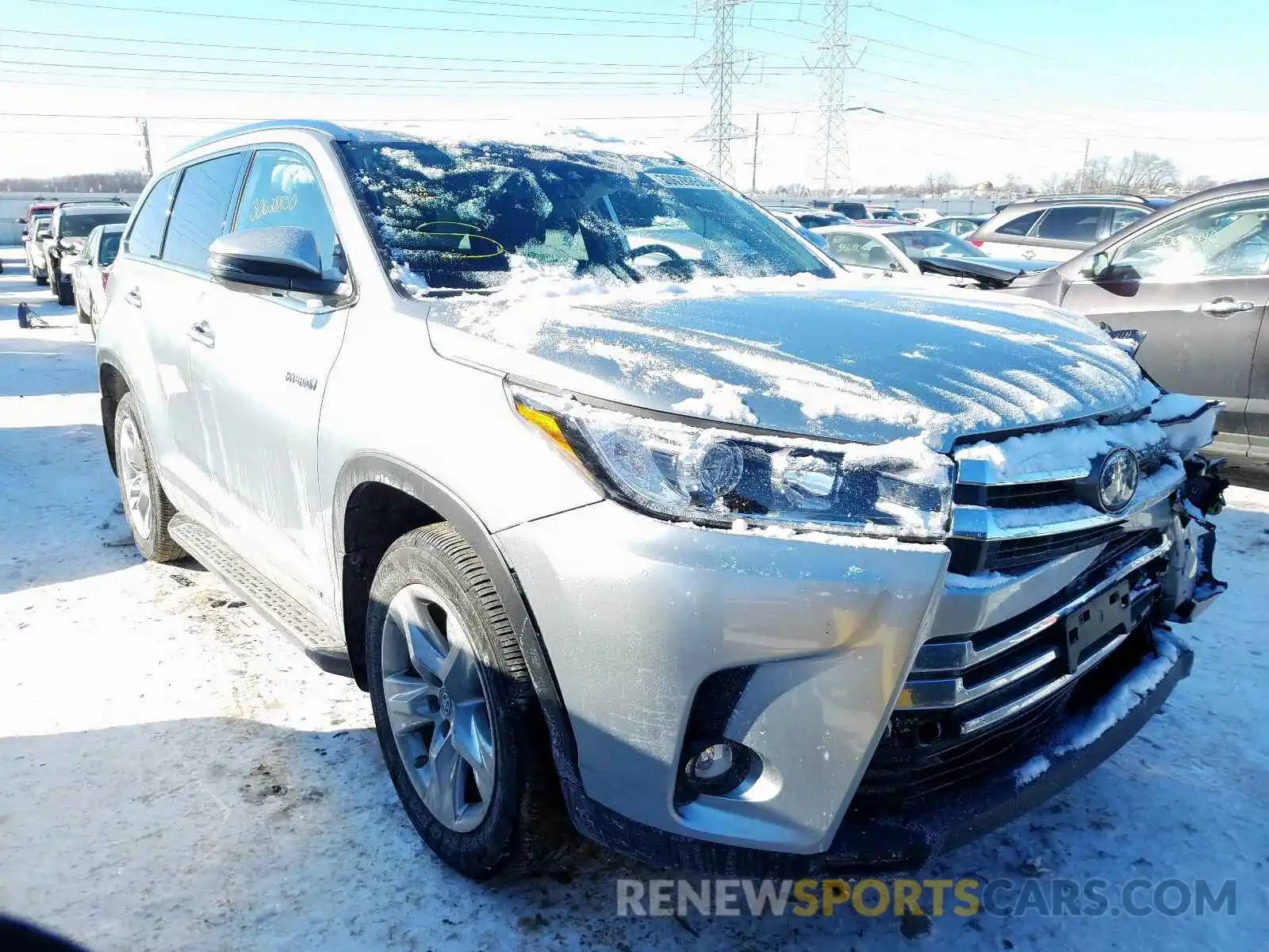 1 Photograph of a damaged car 5TDDGRFH1KS072842 TOYOTA HIGHLANDER 2019