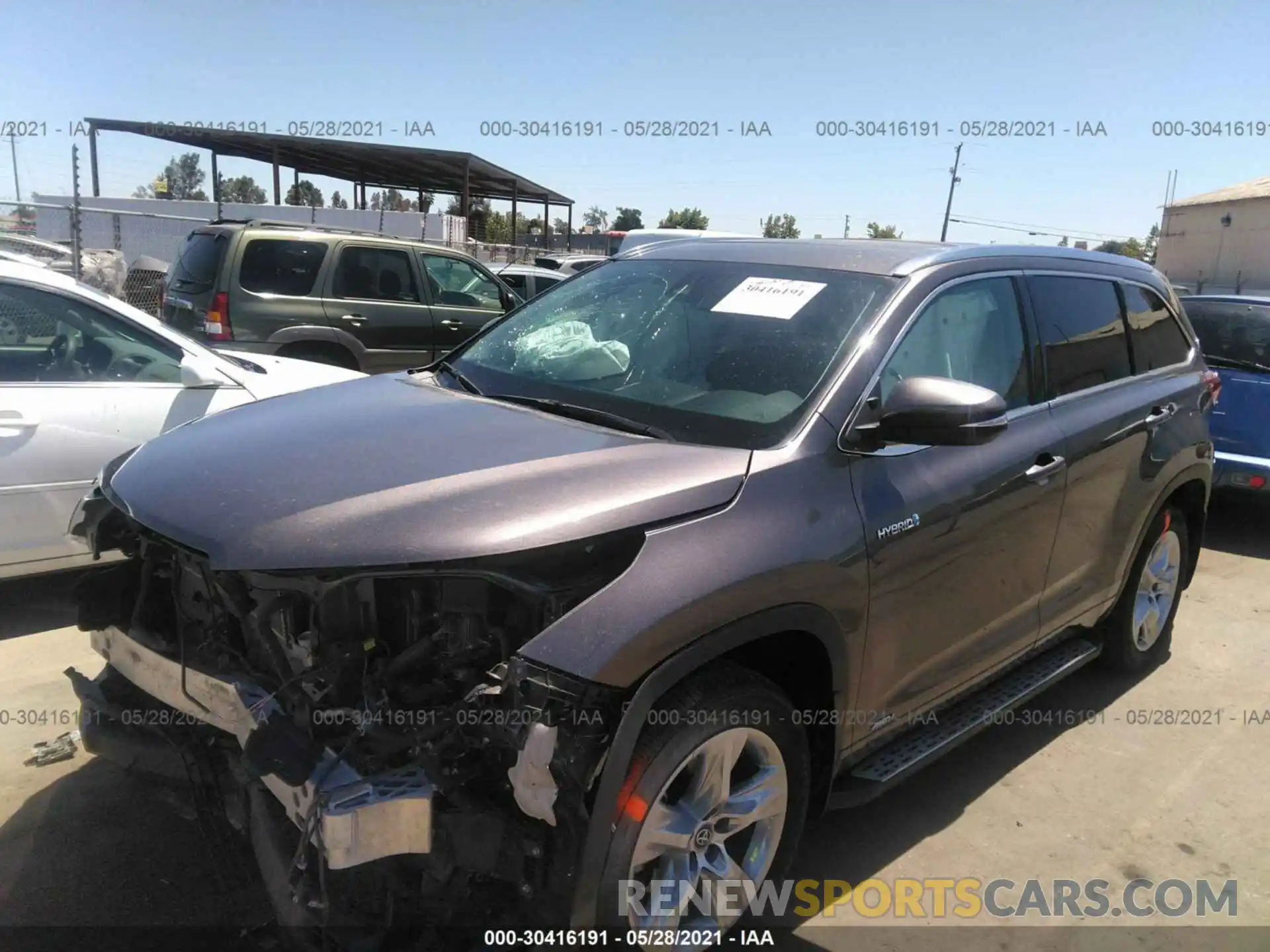 2 Photograph of a damaged car 5TDDGRFH2KS054088 TOYOTA HIGHLANDER 2019