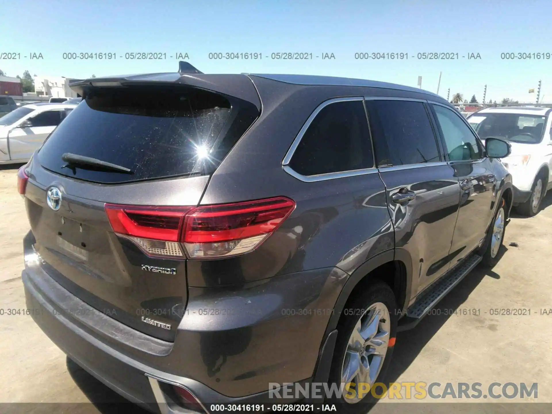 4 Фотография поврежденного автомобиля 5TDDGRFH2KS054088 TOYOTA HIGHLANDER 2019