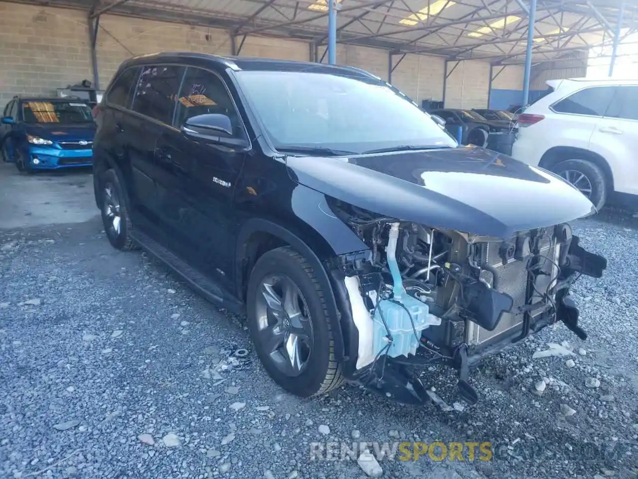 1 Photograph of a damaged car 5TDDGRFH2KS054608 TOYOTA HIGHLANDER 2019