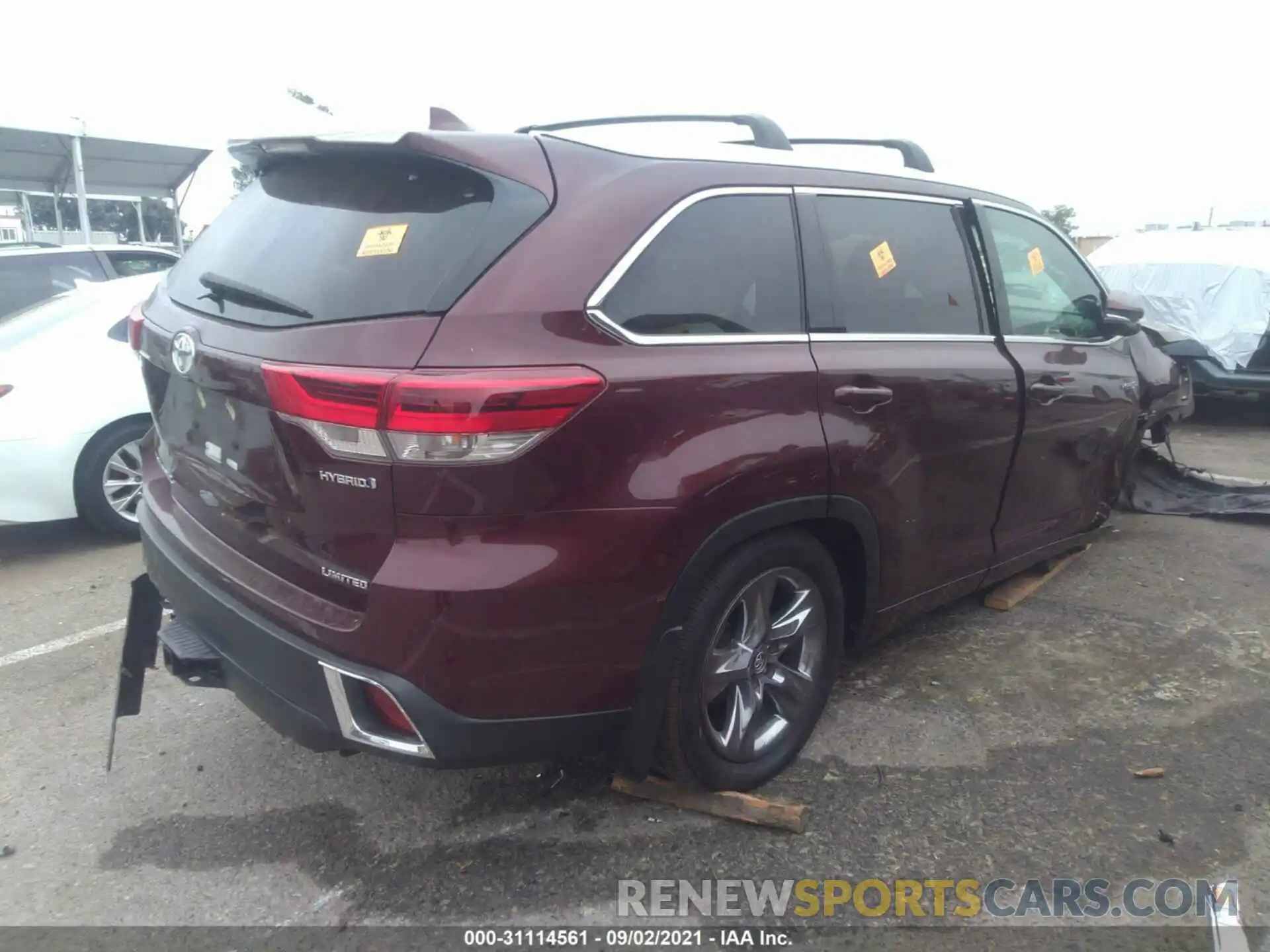 4 Фотография поврежденного автомобиля 5TDDGRFH3KS060417 TOYOTA HIGHLANDER 2019