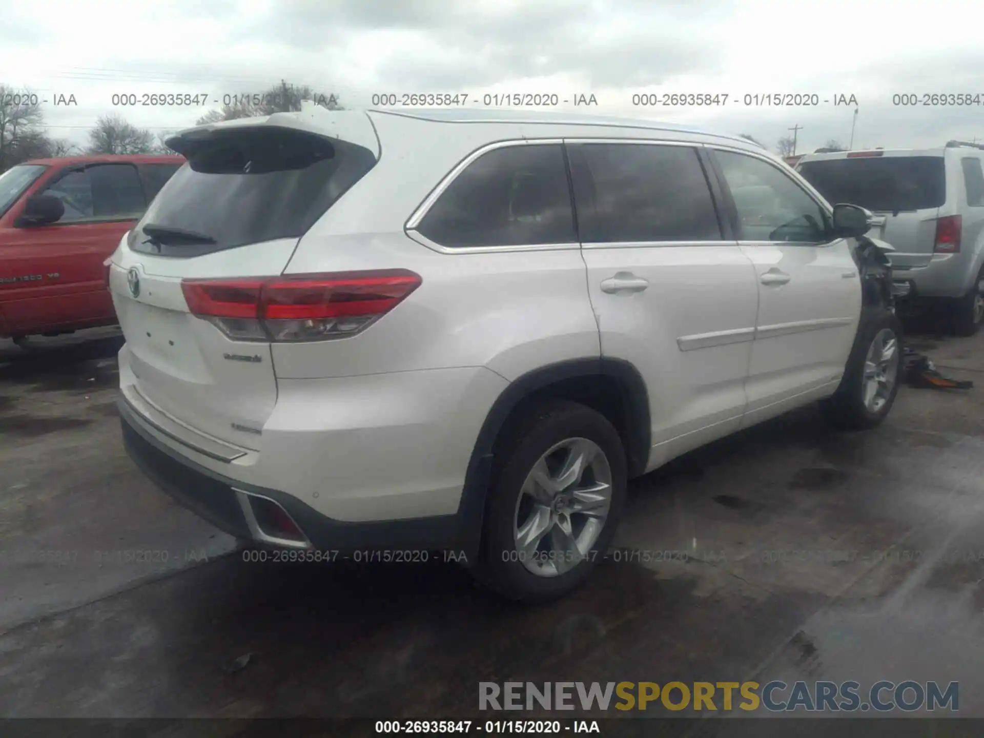 4 Фотография поврежденного автомобиля 5TDDGRFH4KS059129 TOYOTA HIGHLANDER 2019