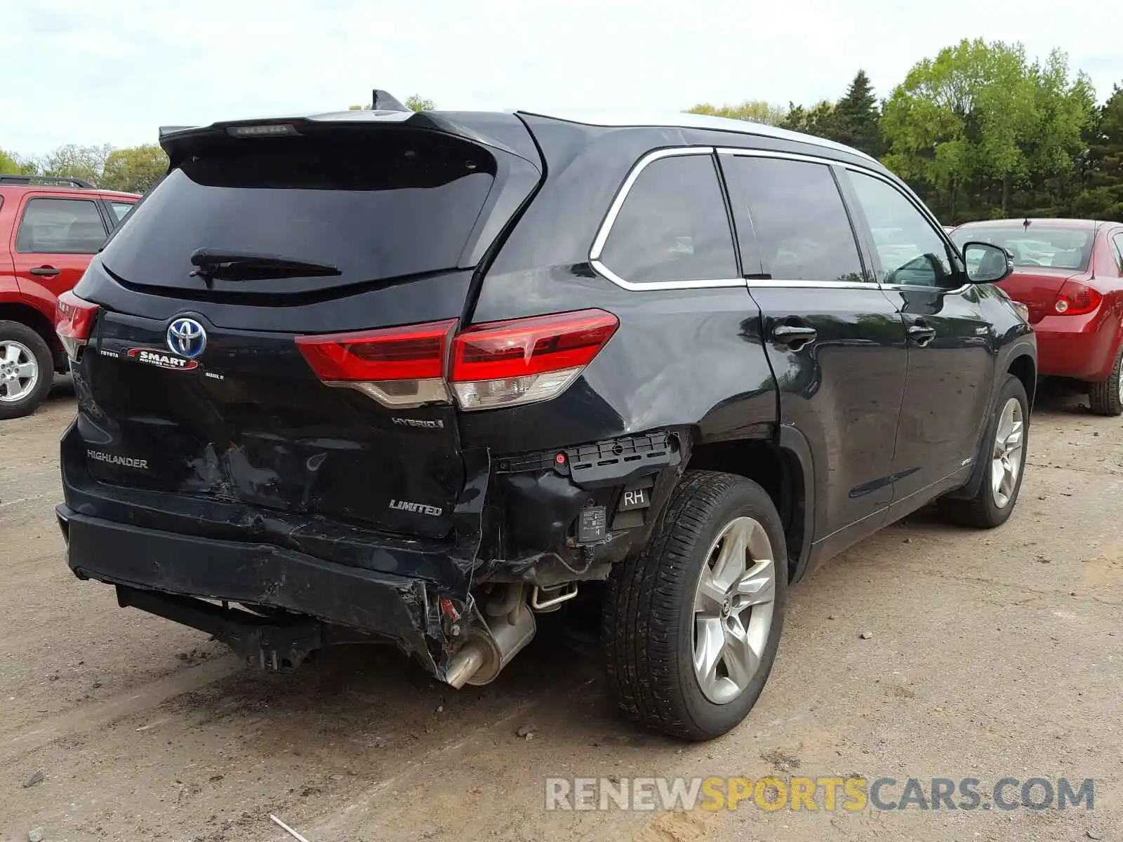 4 Фотография поврежденного автомобиля 5TDDGRFH5KS052934 TOYOTA HIGHLANDER 2019