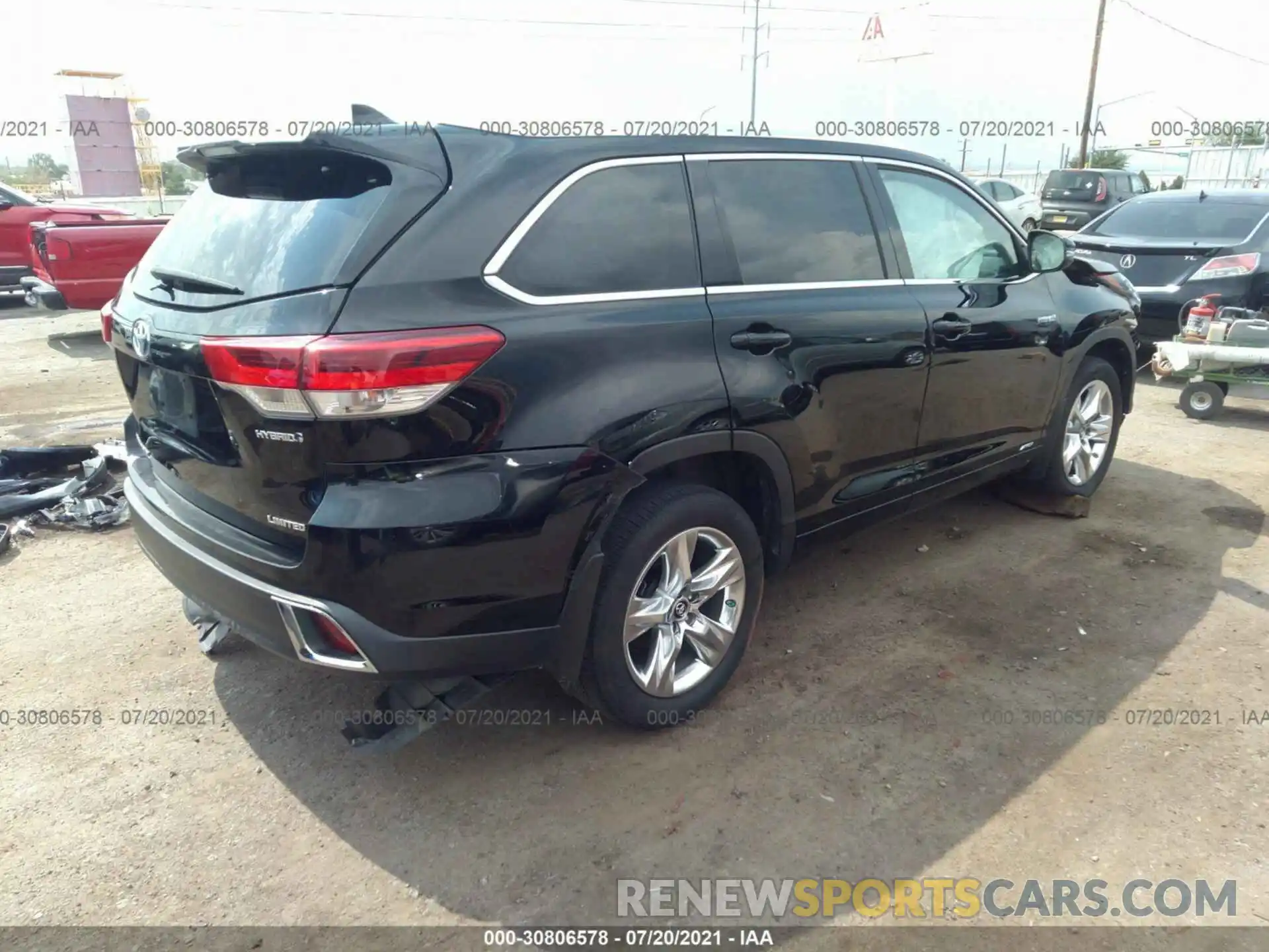 4 Фотография поврежденного автомобиля 5TDDGRFH6KS064140 TOYOTA HIGHLANDER 2019