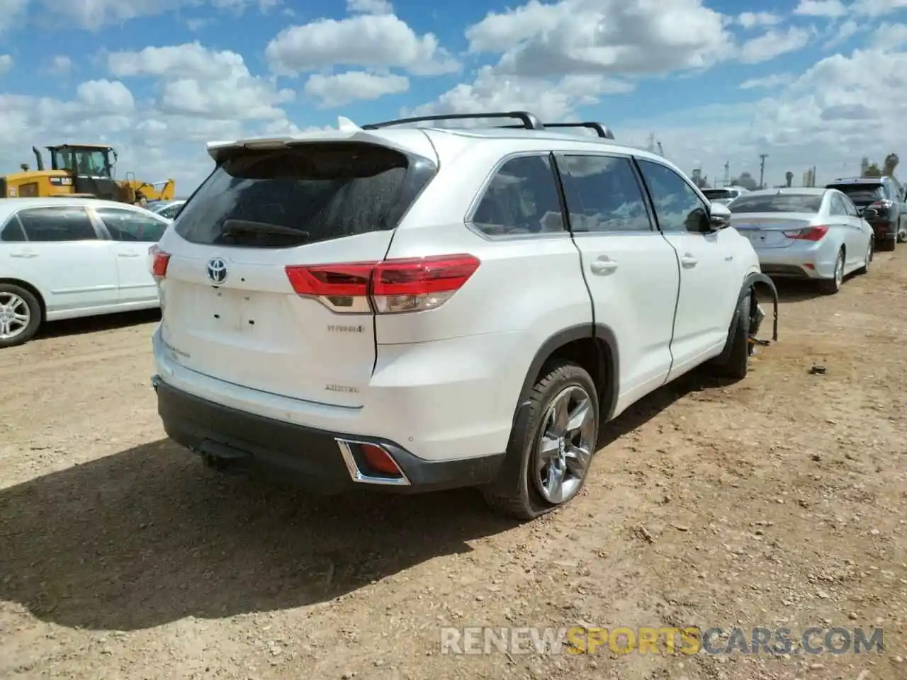 4 Фотография поврежденного автомобиля 5TDDGRFH6KS072786 TOYOTA HIGHLANDER 2019