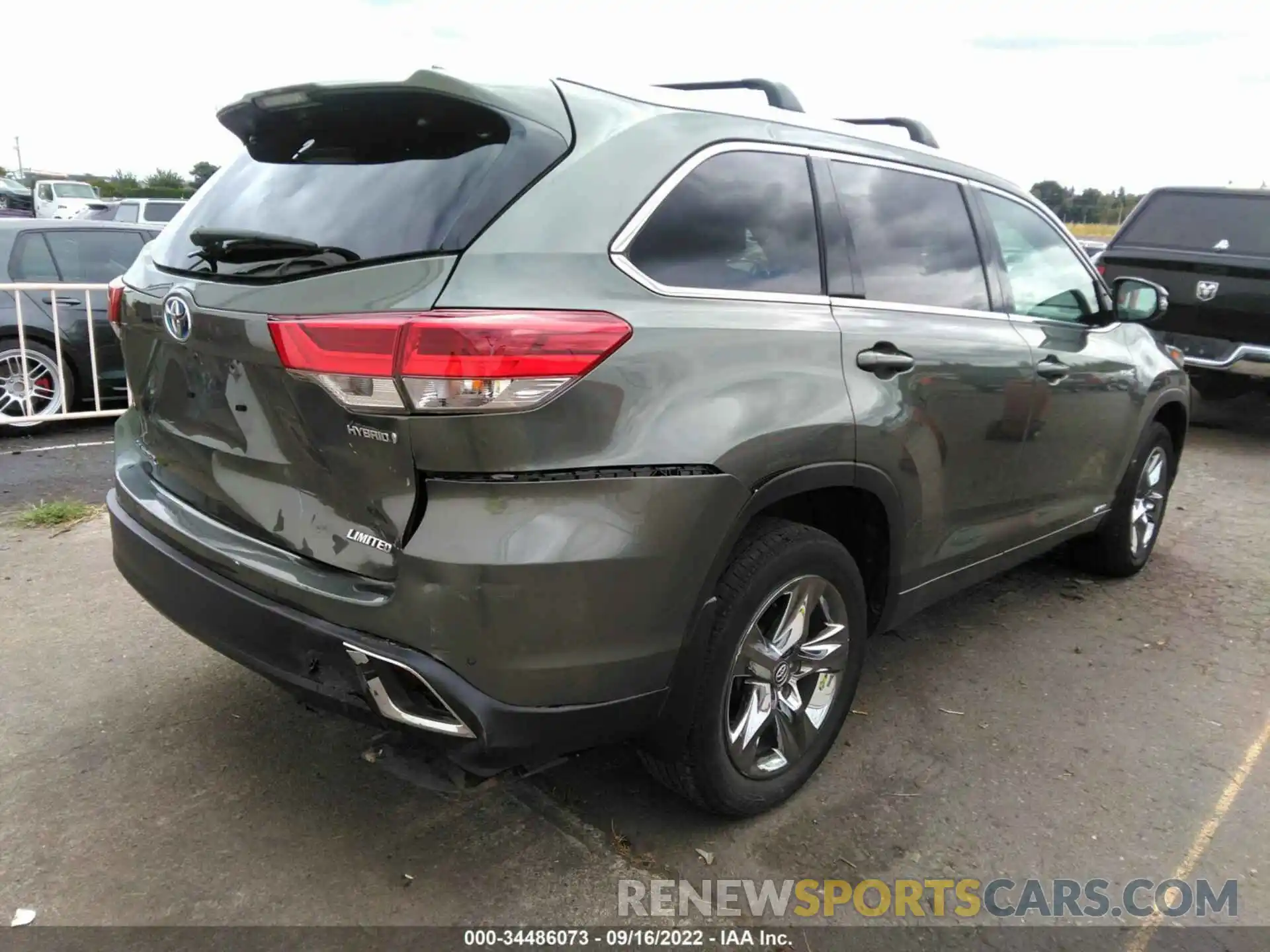 4 Фотография поврежденного автомобиля 5TDDGRFH7KS053213 TOYOTA HIGHLANDER 2019