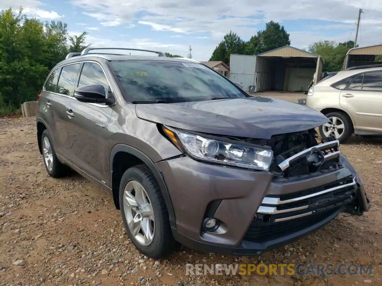 1 Photograph of a damaged car 5TDDGRFH7KS054278 TOYOTA HIGHLANDER 2019