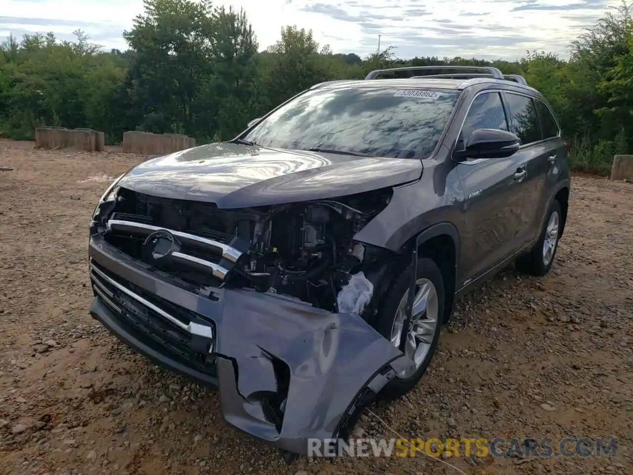 2 Photograph of a damaged car 5TDDGRFH7KS054278 TOYOTA HIGHLANDER 2019