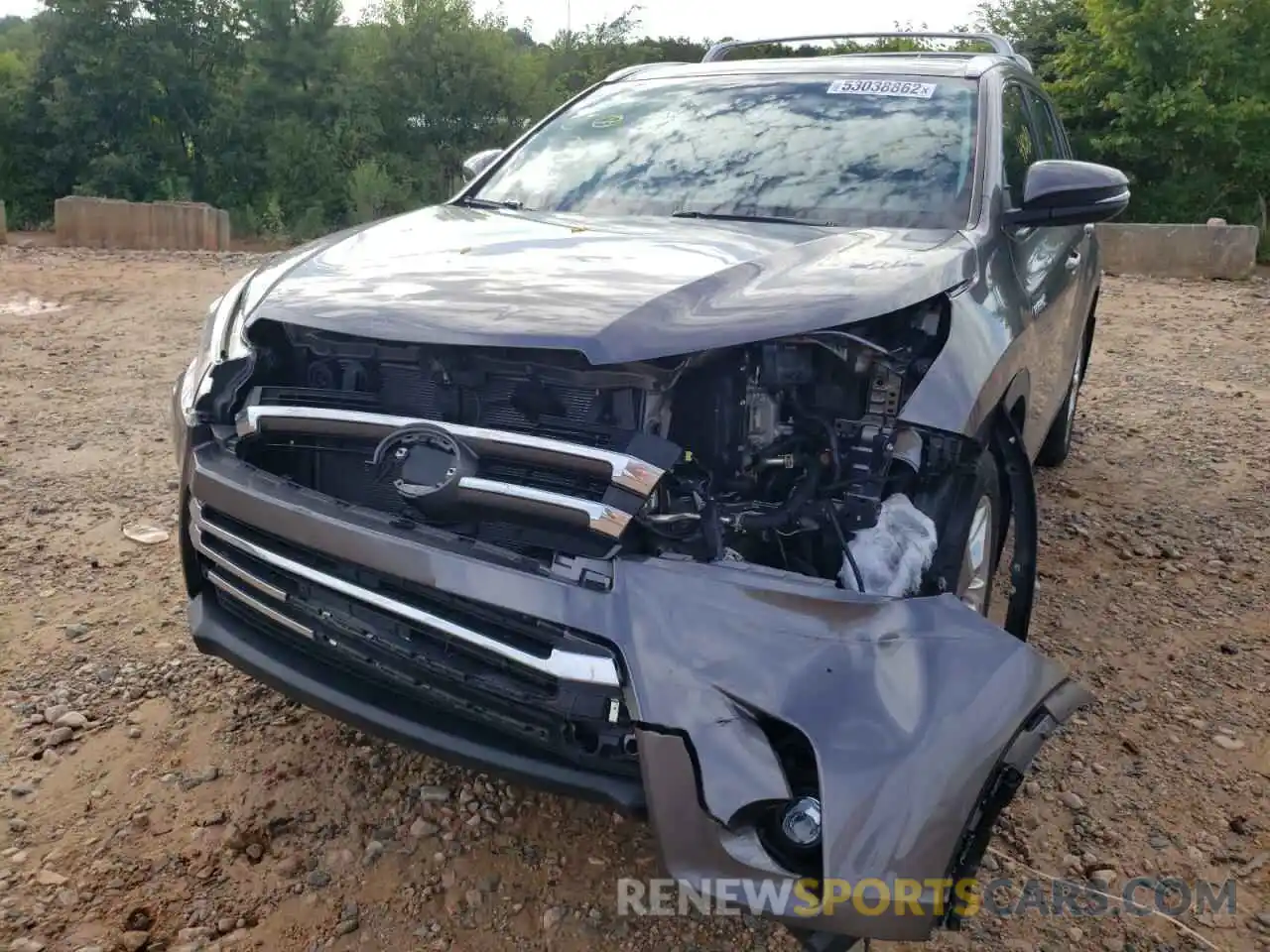 9 Photograph of a damaged car 5TDDGRFH7KS054278 TOYOTA HIGHLANDER 2019