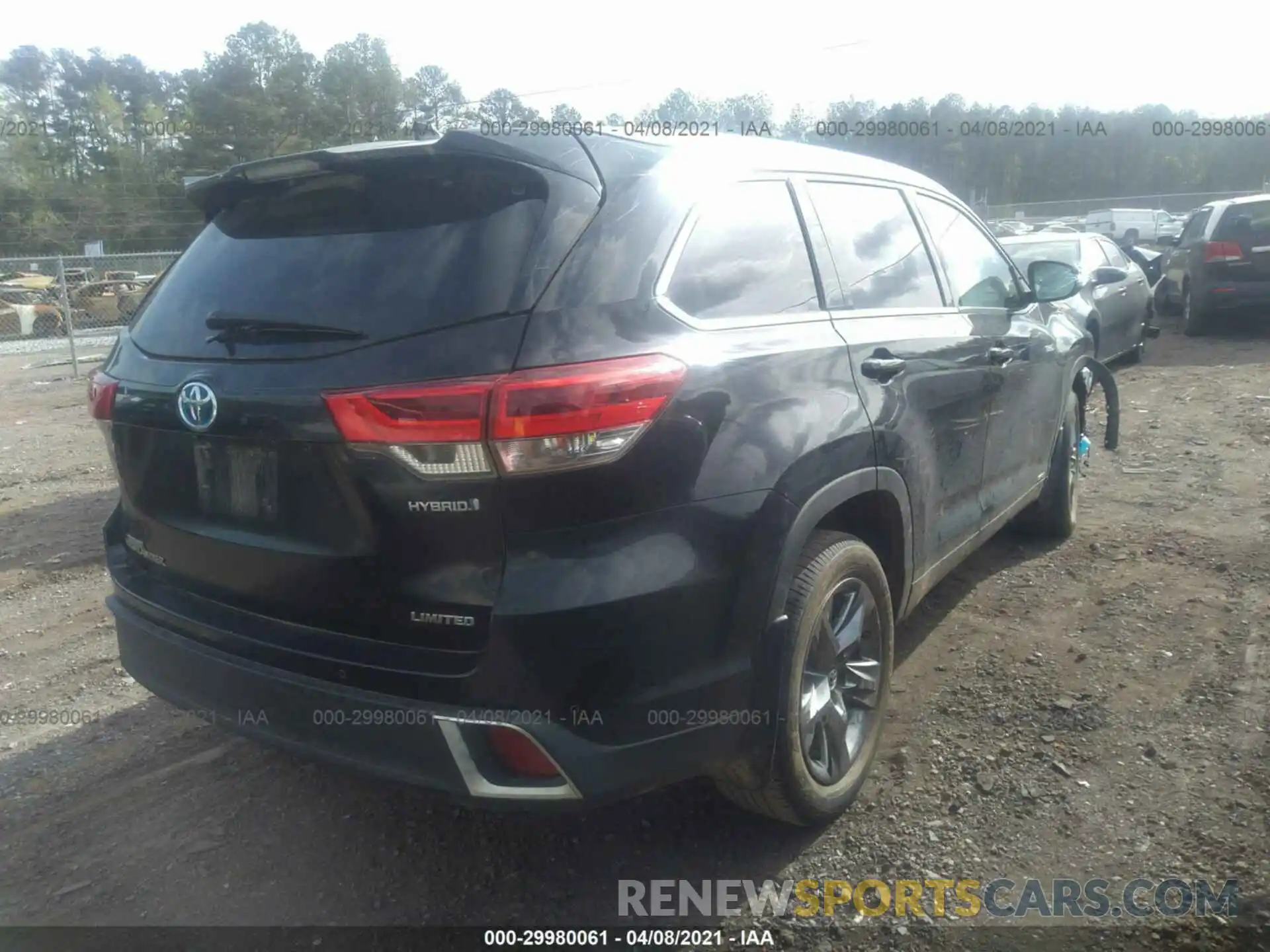 4 Фотография поврежденного автомобиля 5TDDGRFH7KS063868 TOYOTA HIGHLANDER 2019