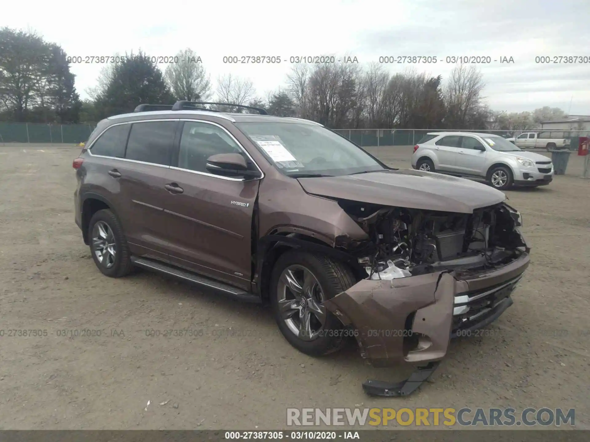 1 Photograph of a damaged car 5TDDGRFH7KS068357 TOYOTA HIGHLANDER 2019