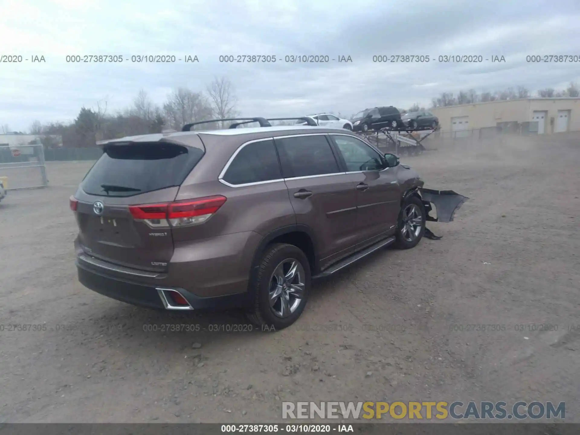 4 Фотография поврежденного автомобиля 5TDDGRFH7KS068357 TOYOTA HIGHLANDER 2019