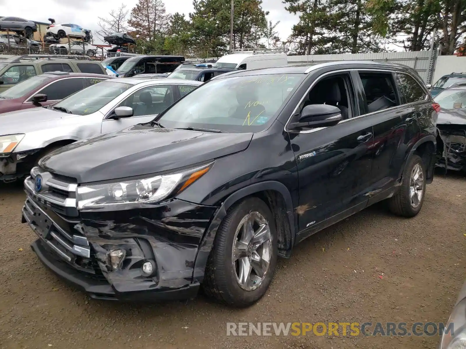 2 Фотография поврежденного автомобиля 5TDDGRFH7KS078550 TOYOTA HIGHLANDER 2019