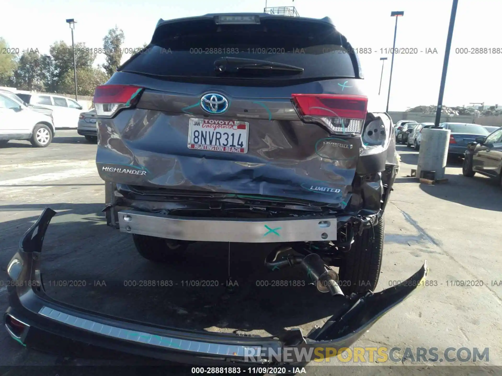 6 Photograph of a damaged car 5TDDGRFH8KS072854 TOYOTA HIGHLANDER 2019