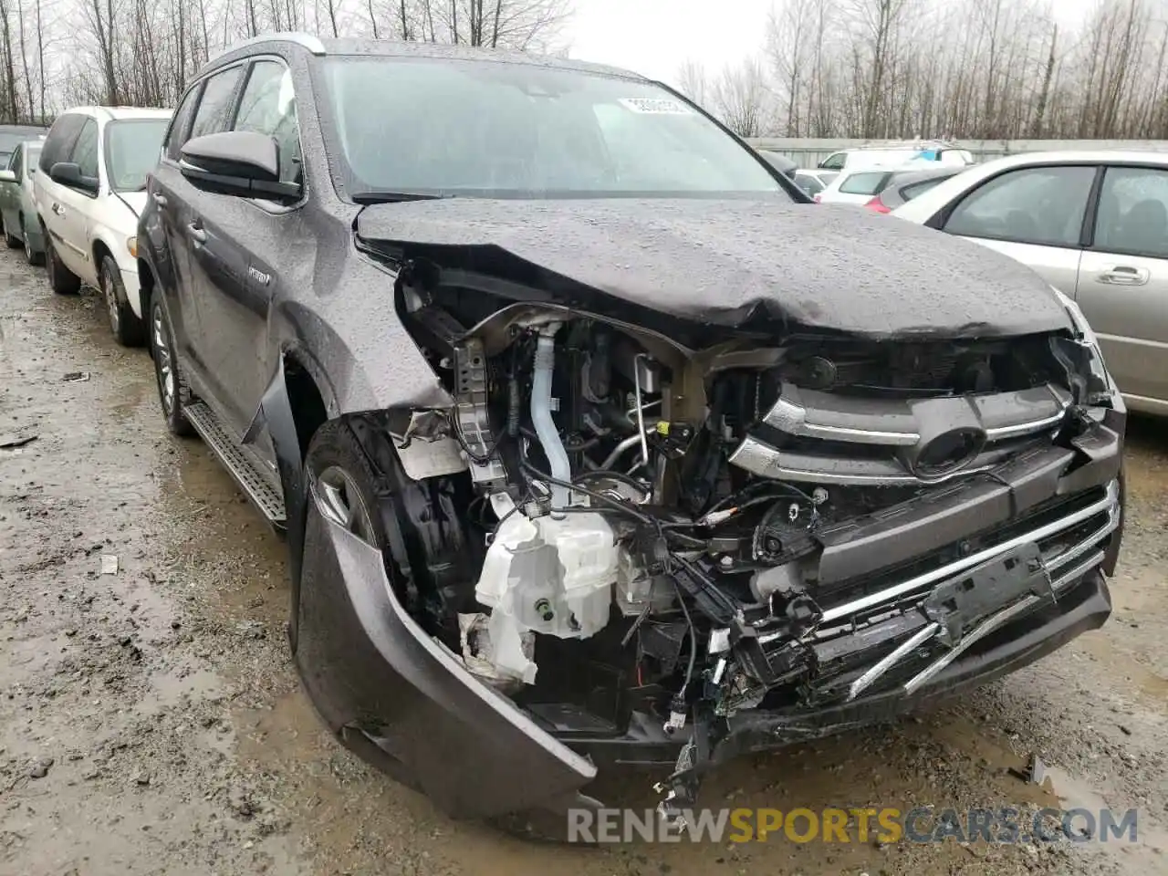 1 Photograph of a damaged car 5TDDGRFH9KS056291 TOYOTA HIGHLANDER 2019