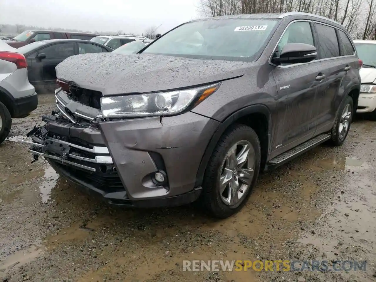 2 Photograph of a damaged car 5TDDGRFH9KS056291 TOYOTA HIGHLANDER 2019