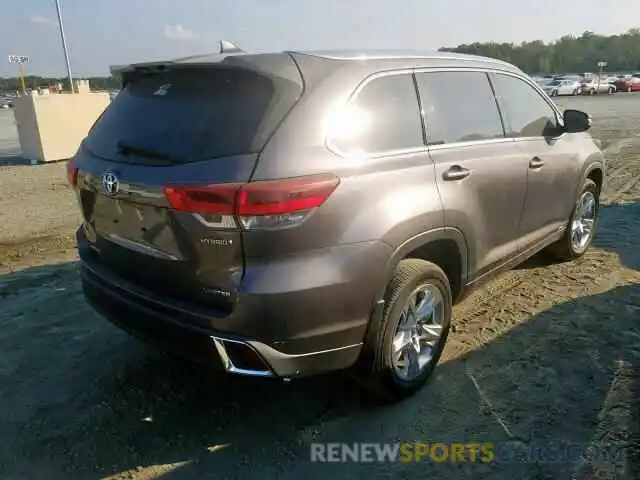 4 Photograph of a damaged car 5TDDGRFH9KS061460 TOYOTA HIGHLANDER 2019